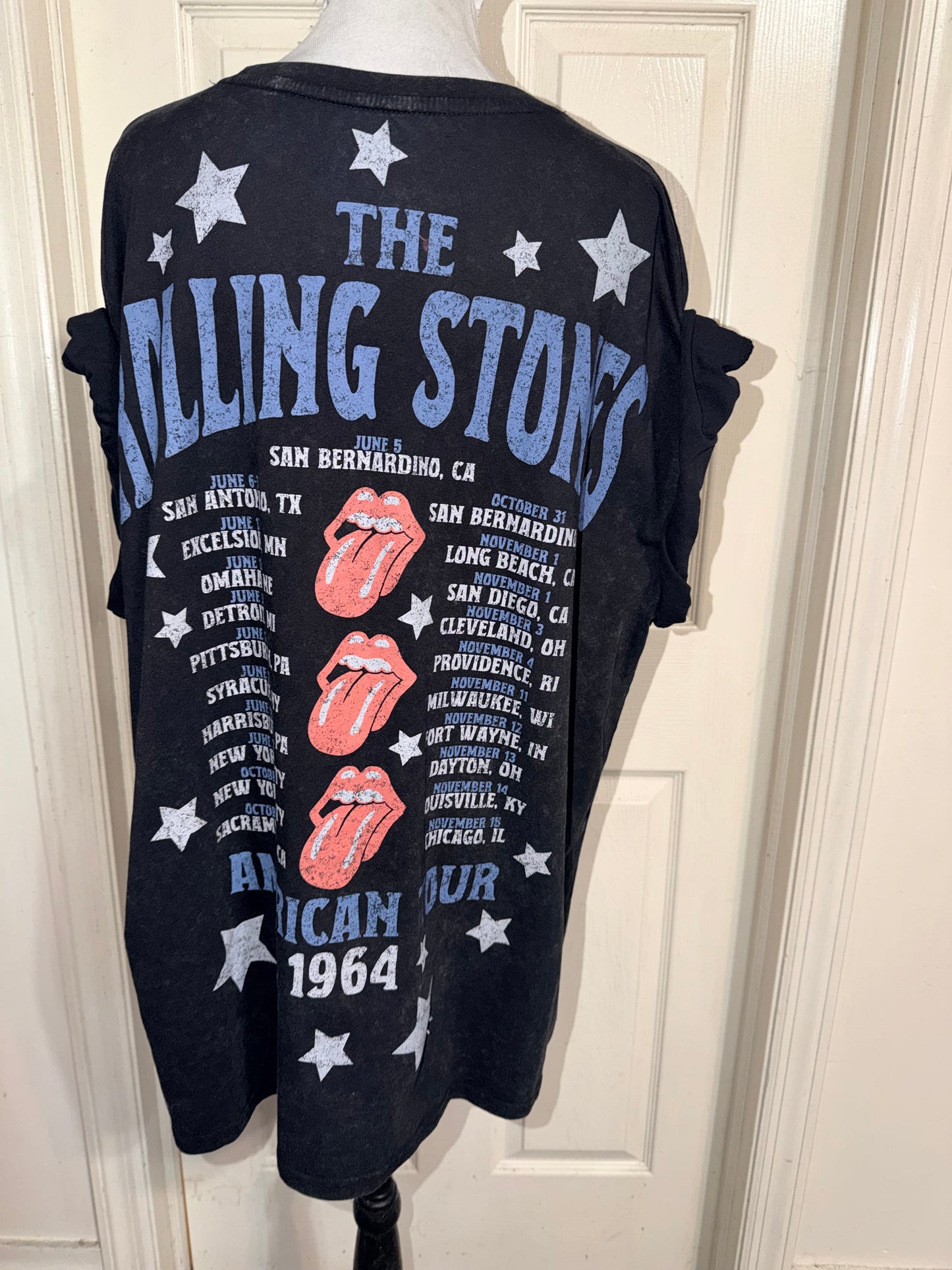 The Rolling Stones Double Sided Oversized Distressed Tee
