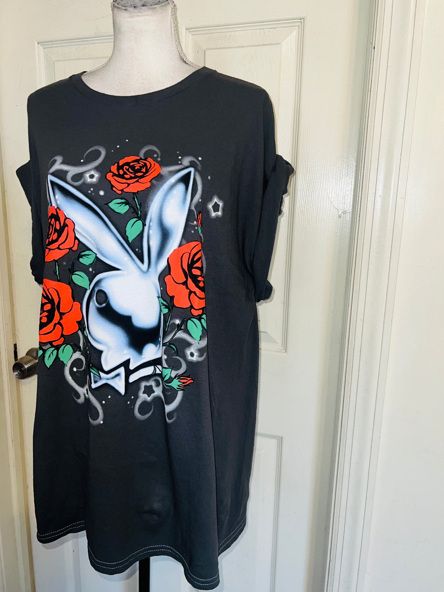 Playboy Double Sided Oversized Distressed Tee