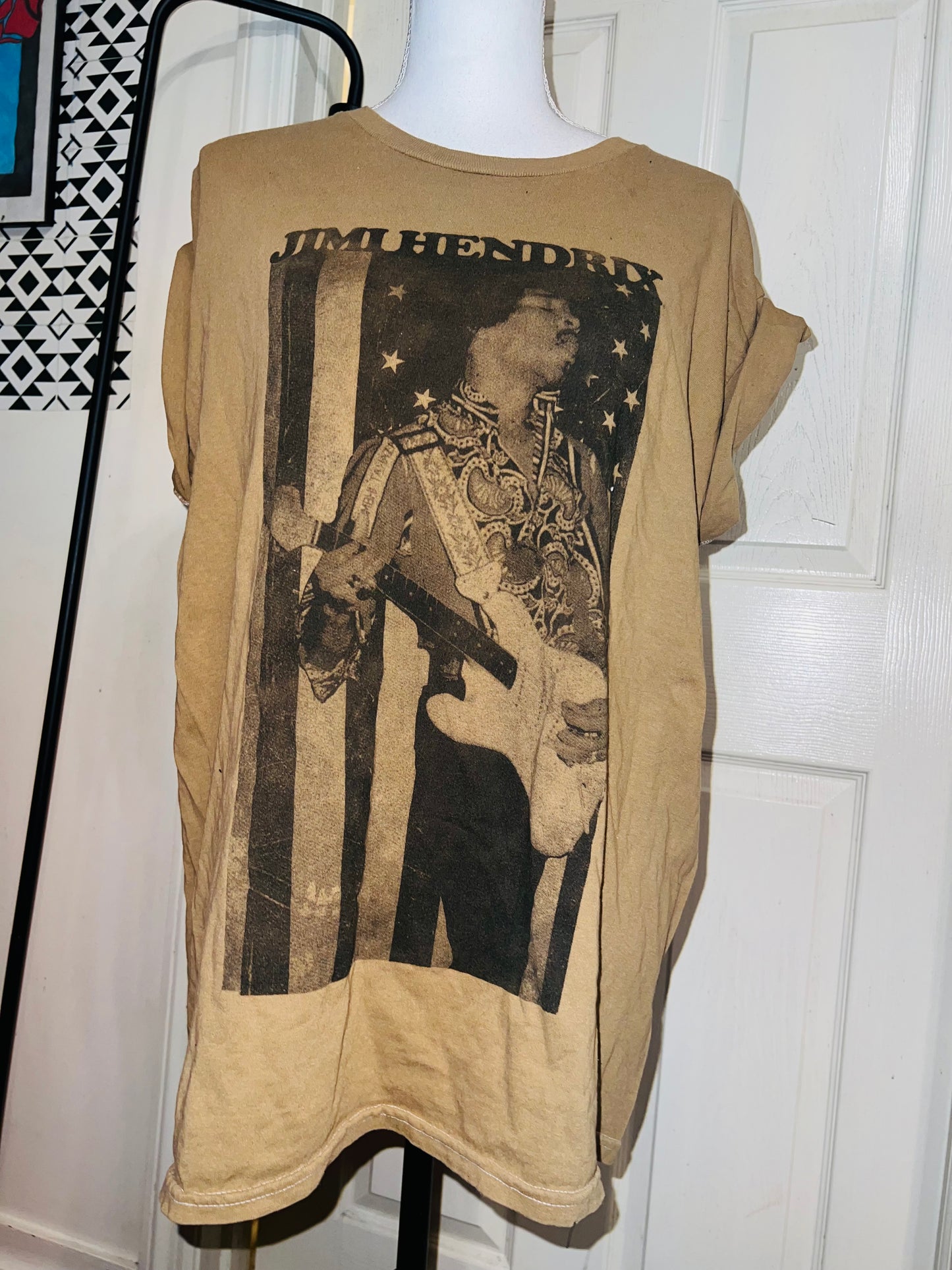 Jimi Hendrix Oversized Distressed Tee