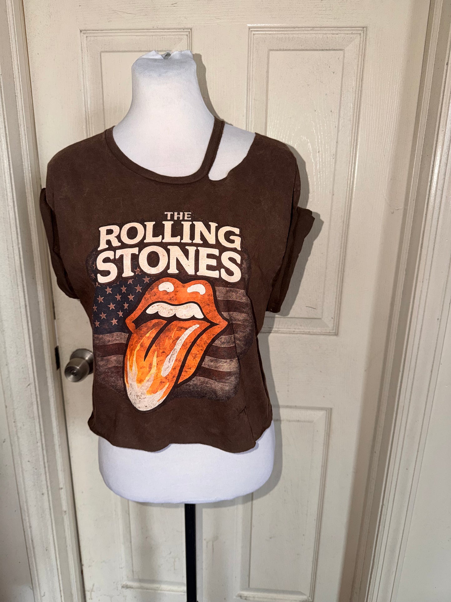 The Rolling Stones Distressed Baby Tee