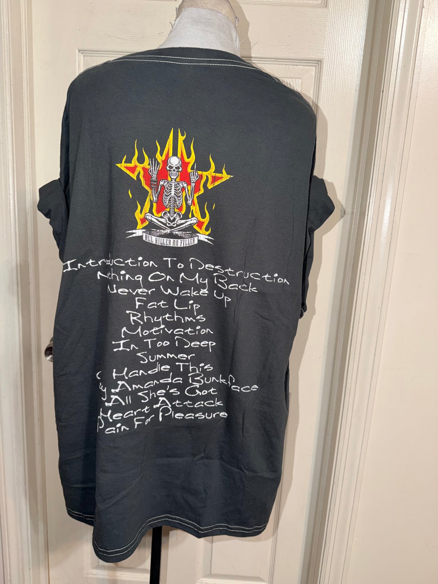 Sum 41 Double Sided Oversized Distressed Tee