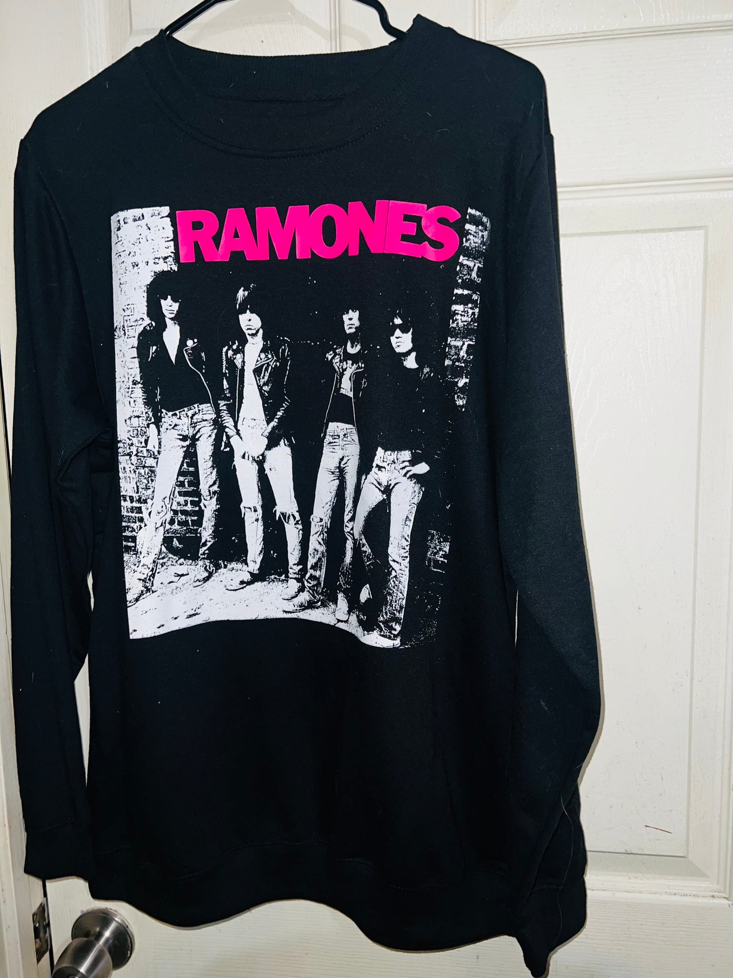 Ramones Oversized Distressed Sweatshirt