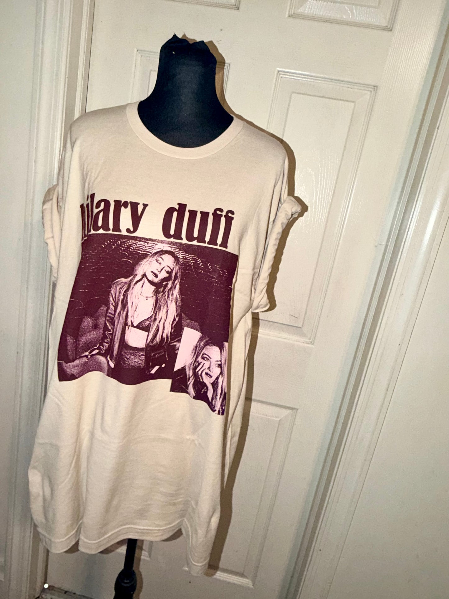 Hilary Duff Double Sided Oversized Tee