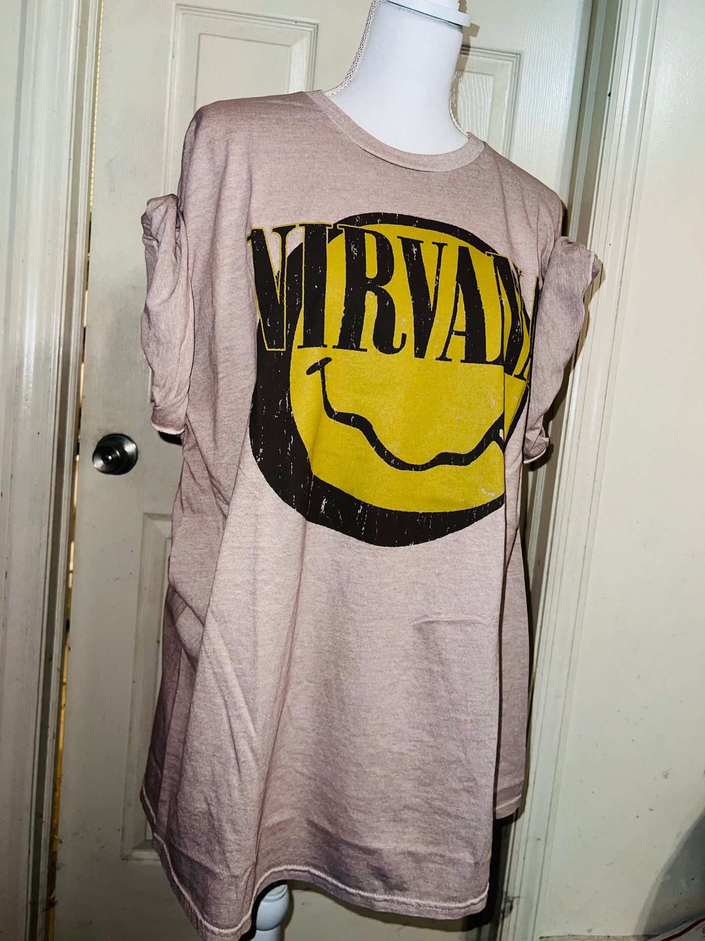 Nirvana Oversized Distressed Tee