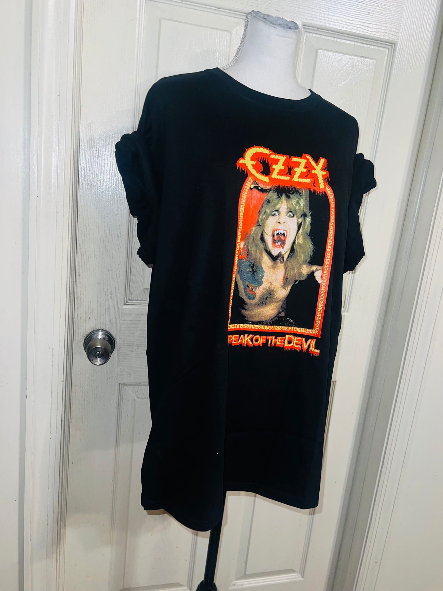 Ozzy Osbourne Double Sided Oversized Distressed Tee