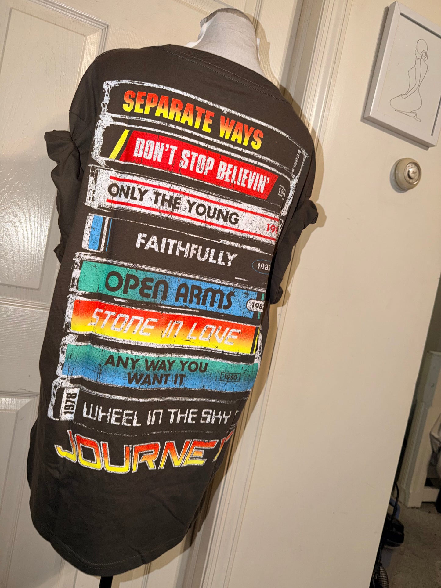 Journey Double Sided Oversized Distressed Tee