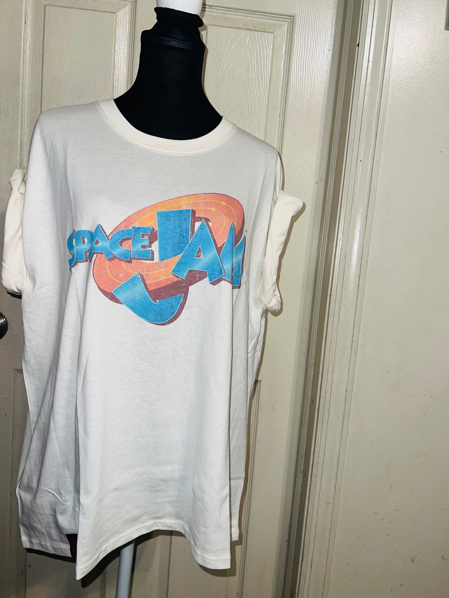 Space Jam Oversized Distressed Oversized Tee