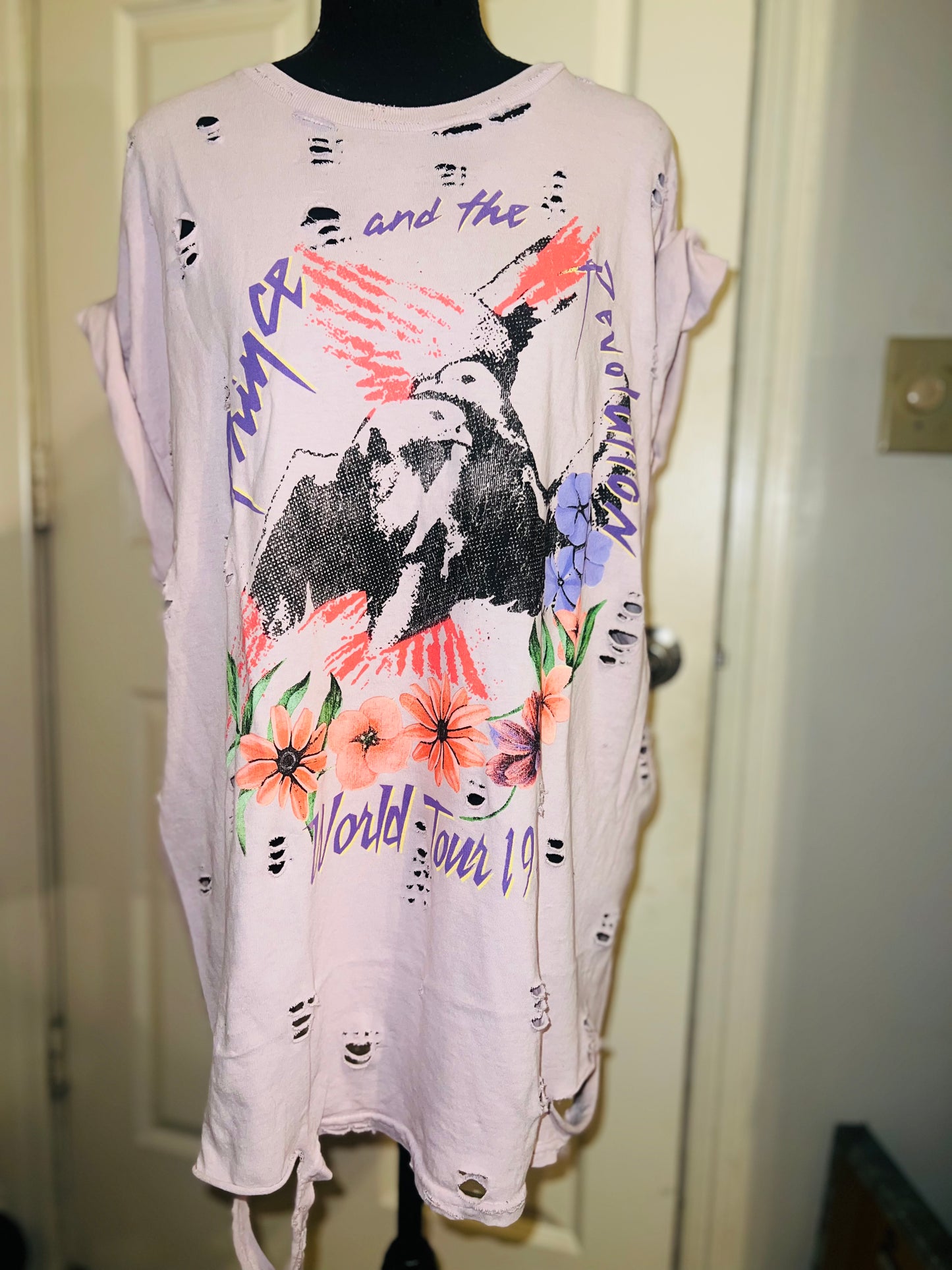 Prince and The Revolution 85 Oversized Distressed Tee