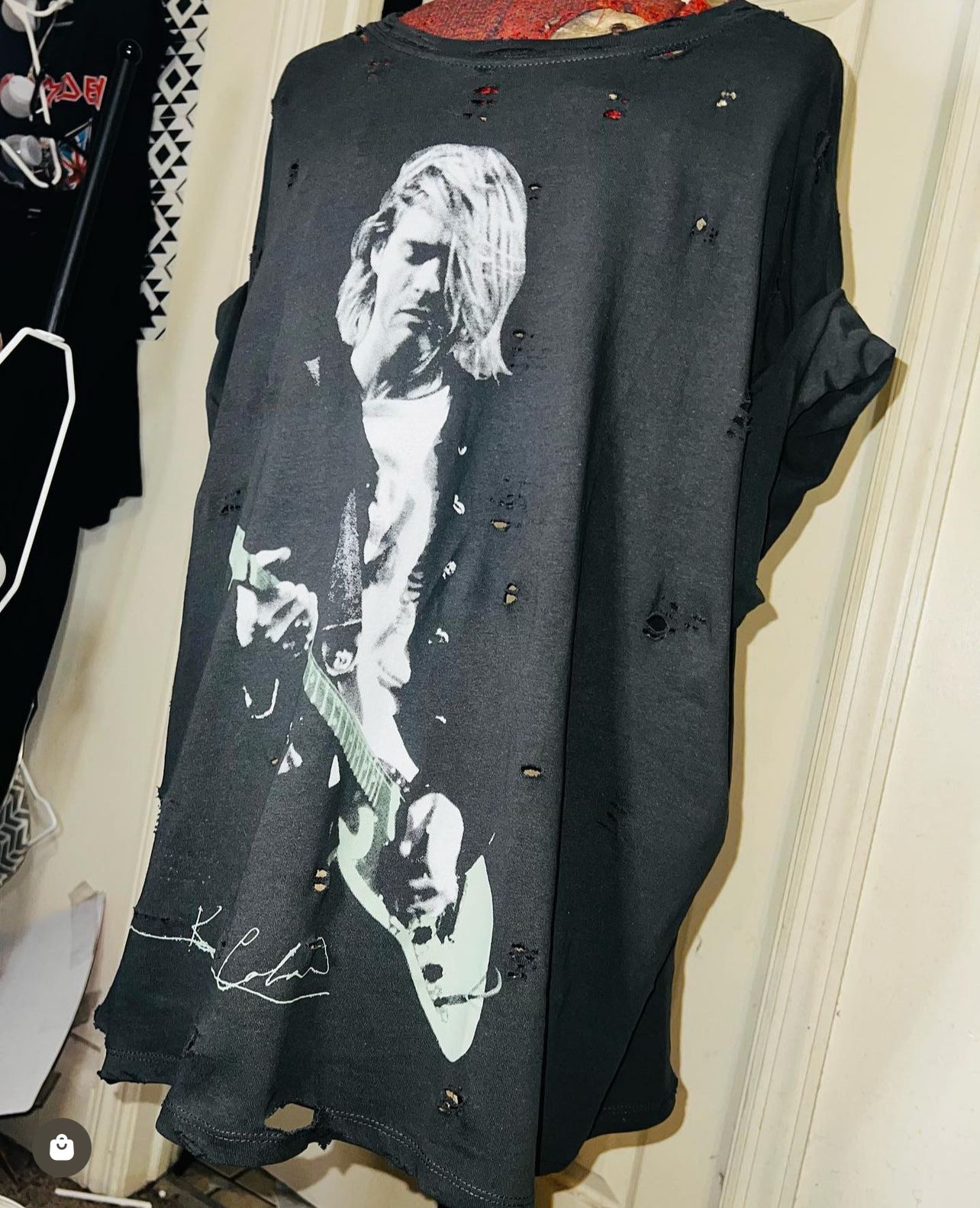 Kurt Cobain Oversized Distressed Tee