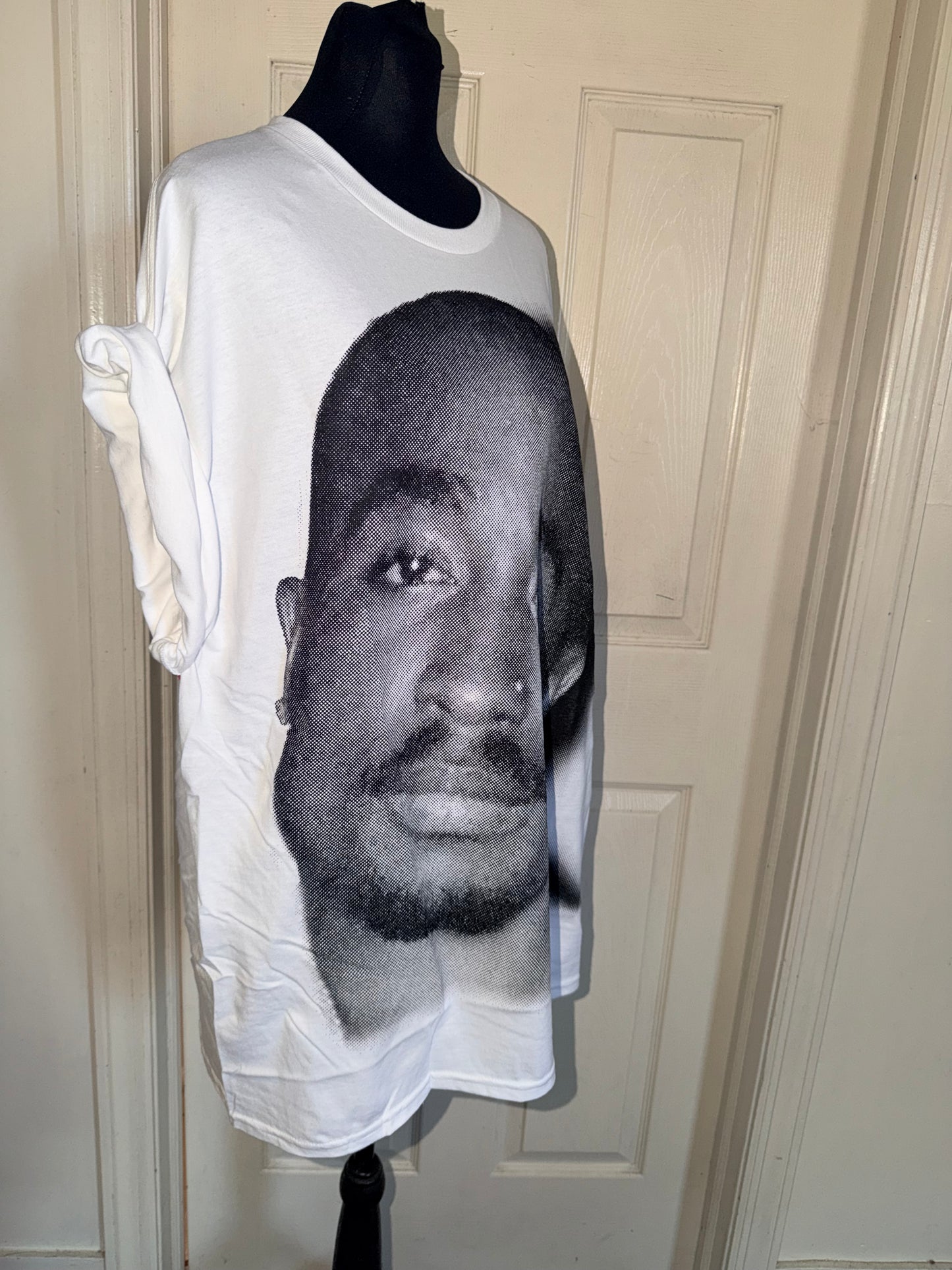 Tupac Double Sided Oversized Distressed Tee