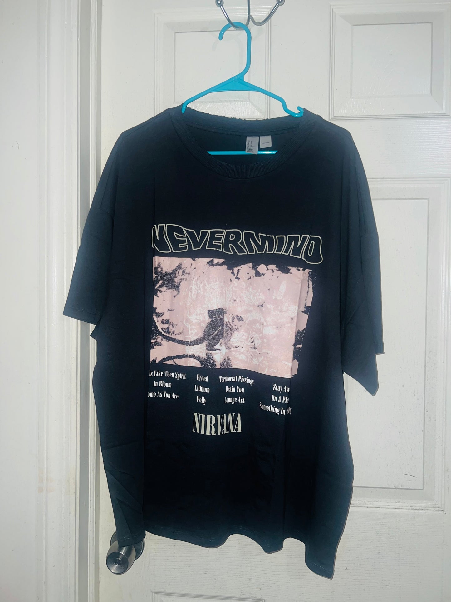 Nirvana Nevermind Oversized Distressed Tee