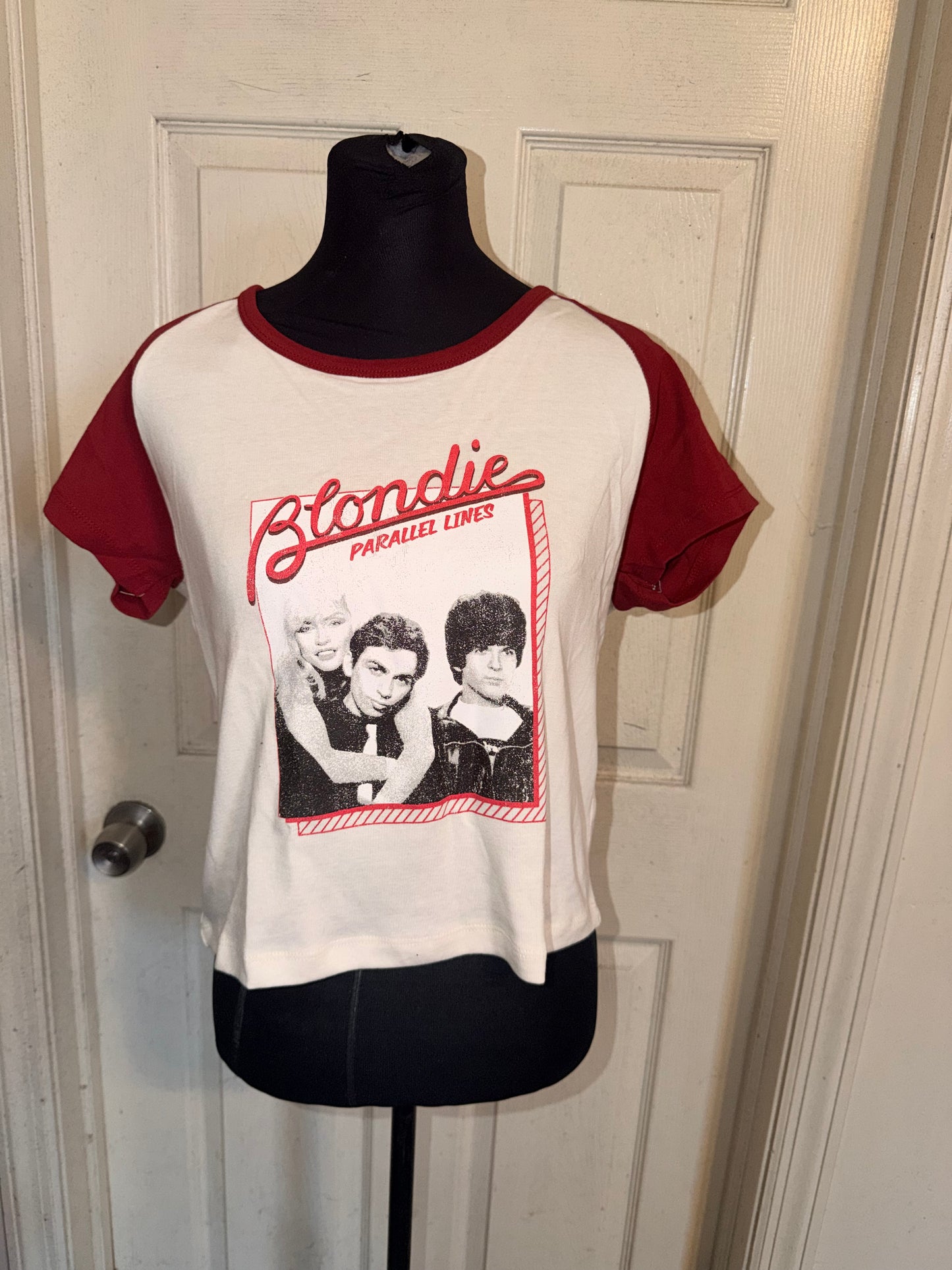 Blondie Distressed Raglan Baby Tee