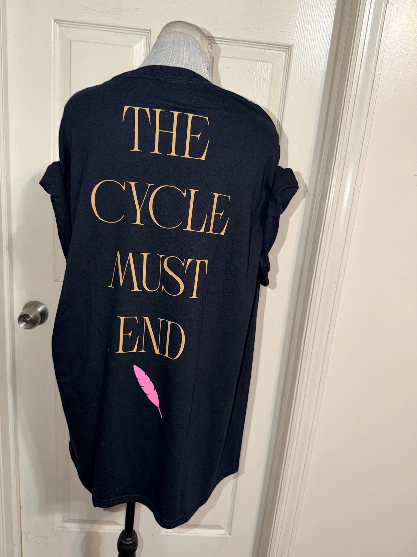 Sleep Token Double Sided Oversized Distressed Tee