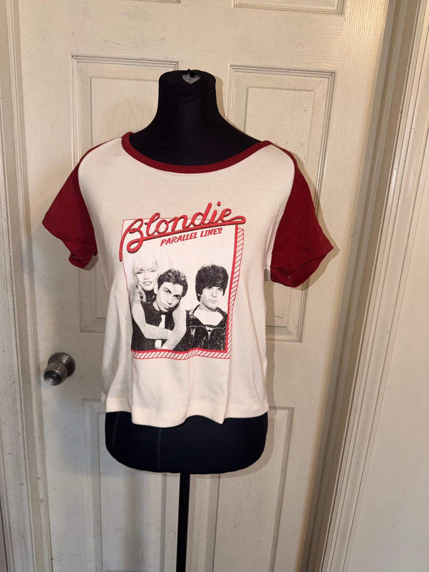 Blondie Distressed Raglan Baby Tee
