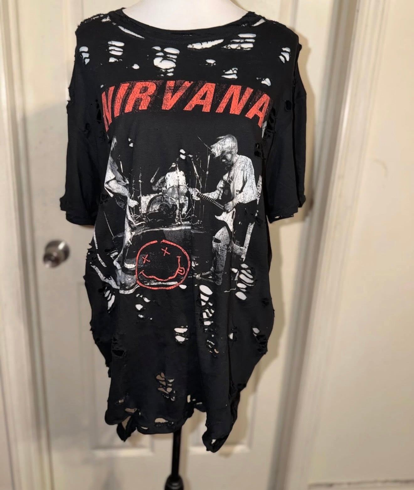 Nirvana Oversized Distressed Tee