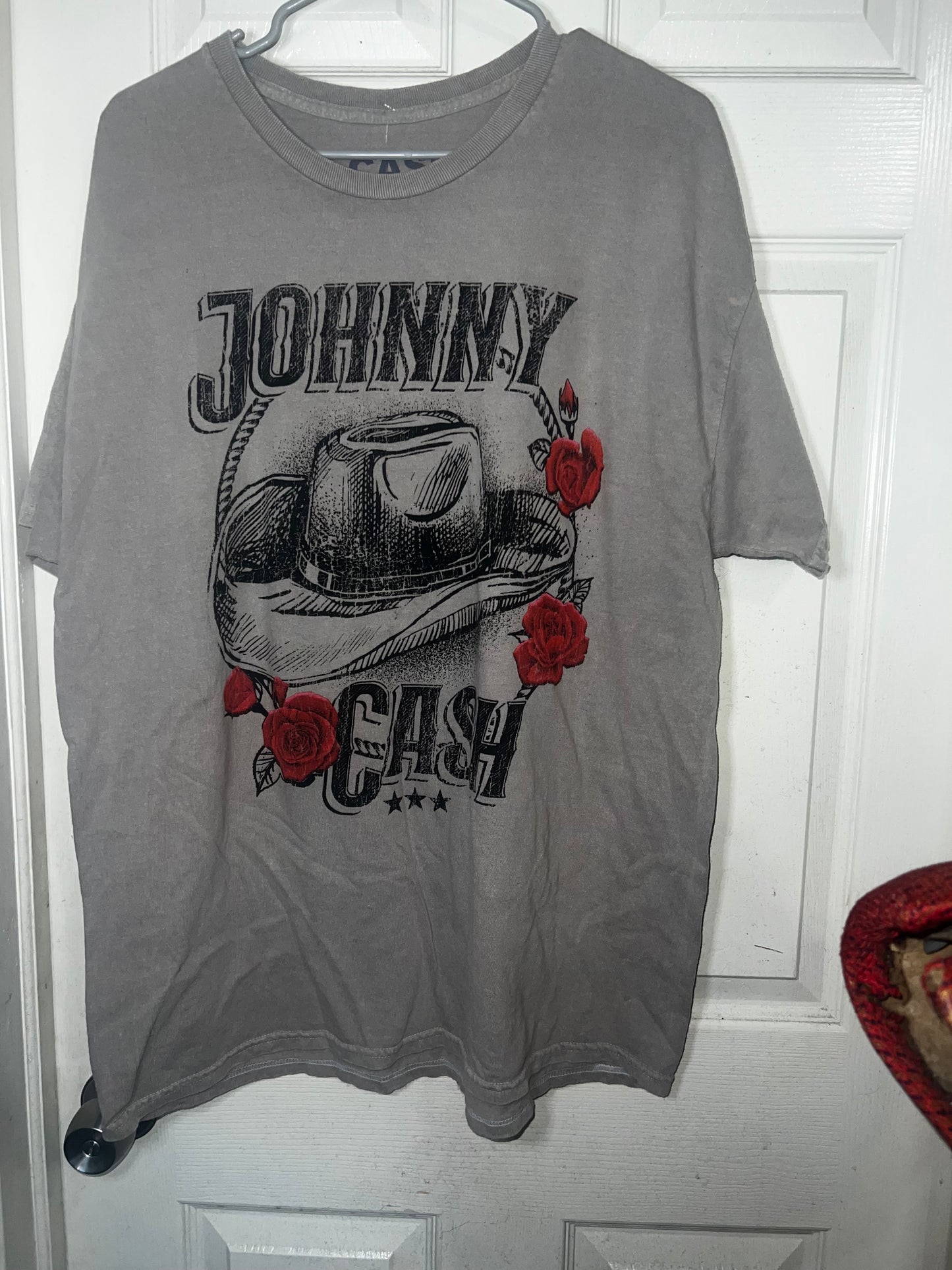 Johnny Cash Oversized Distressed Tee