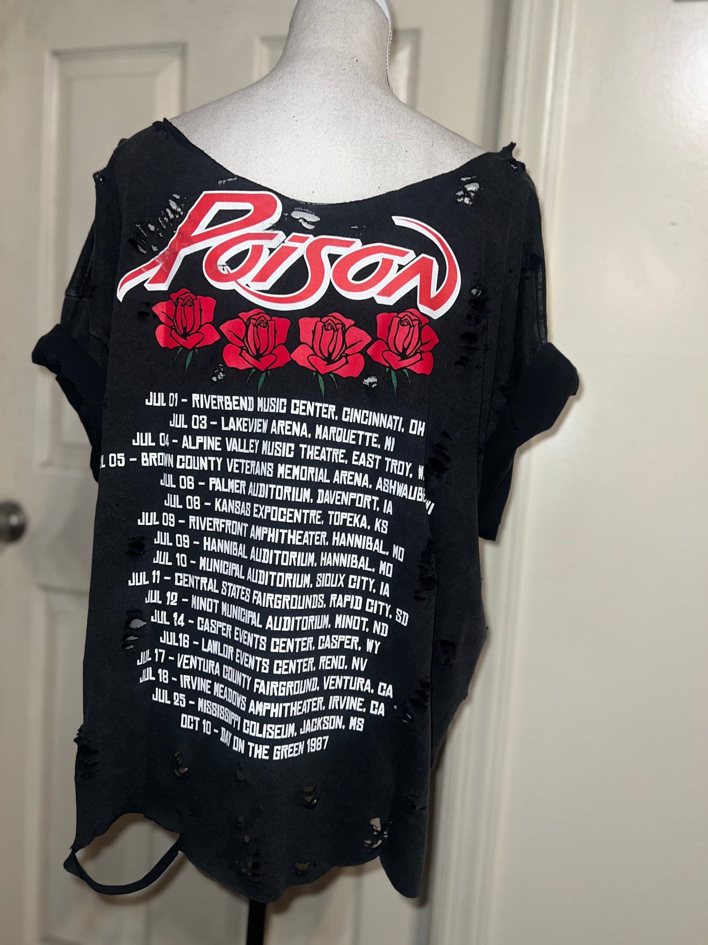 Poison Double Sided Oversized Distressed Tee