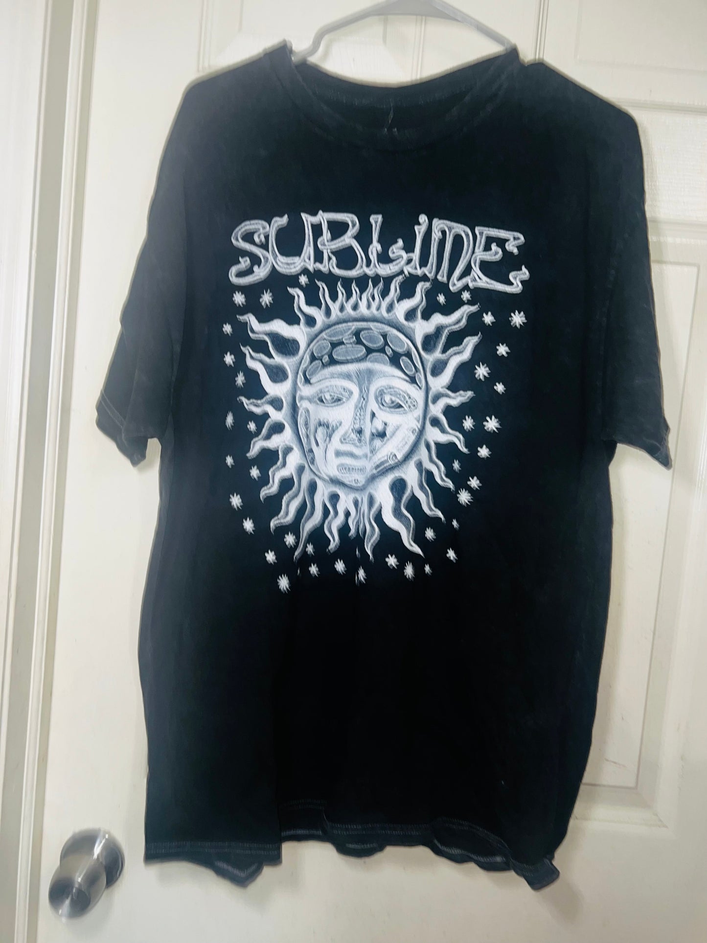 Sublime Acid Wash Oversized Distressed Tee