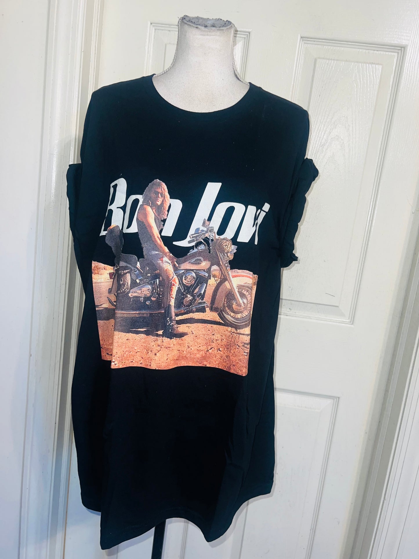 Bon Jovi Oversized Distressed Tee