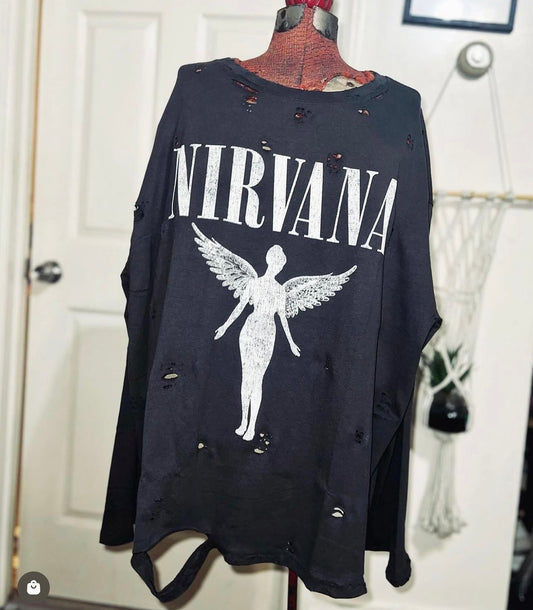 Nirvana Long Sleeve Oversized Shirt