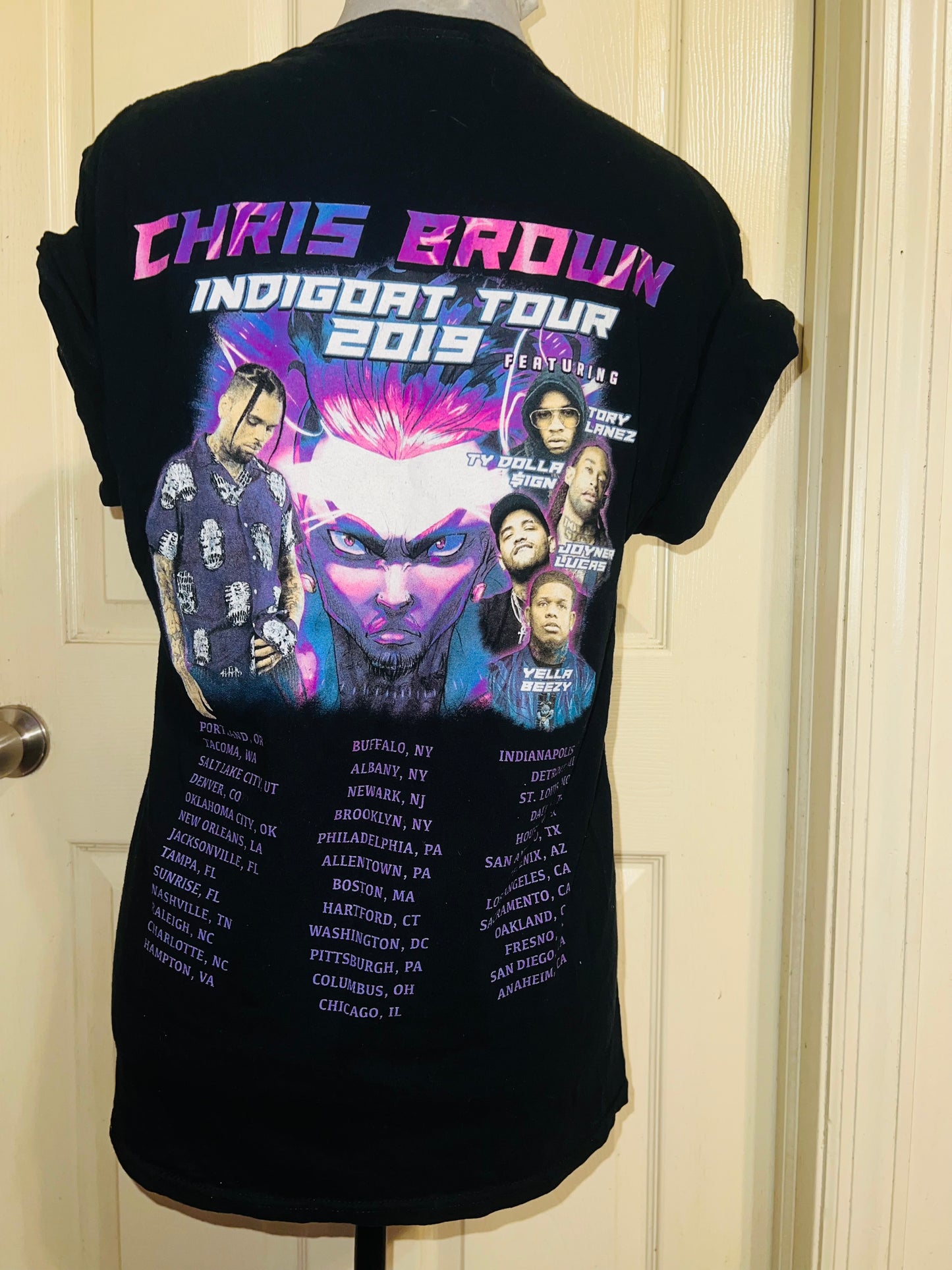 Chris Brown 2019 Double Sided Tour Distressed Tee
