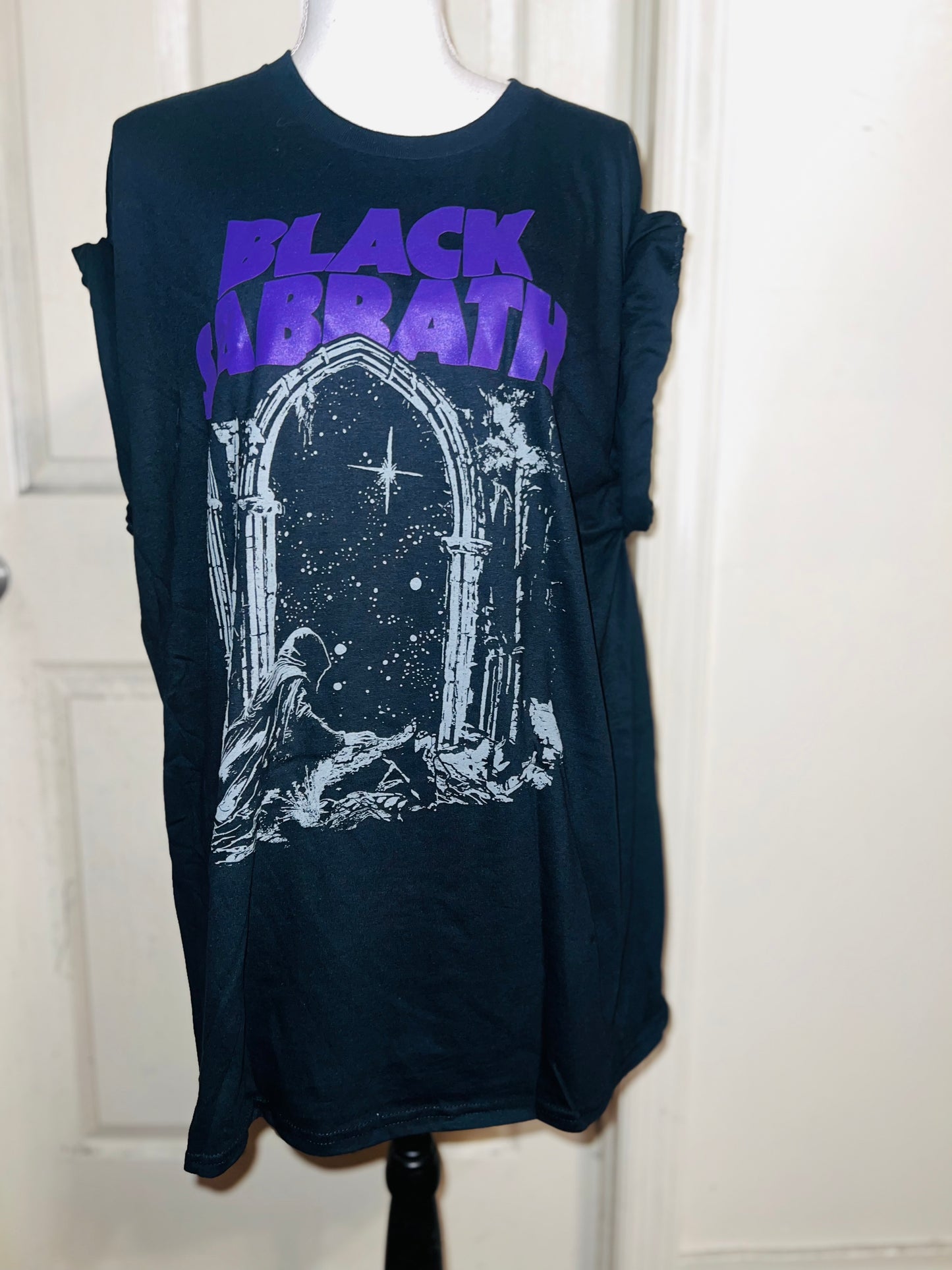 Black Sabbath Oversized Distressed Tee
