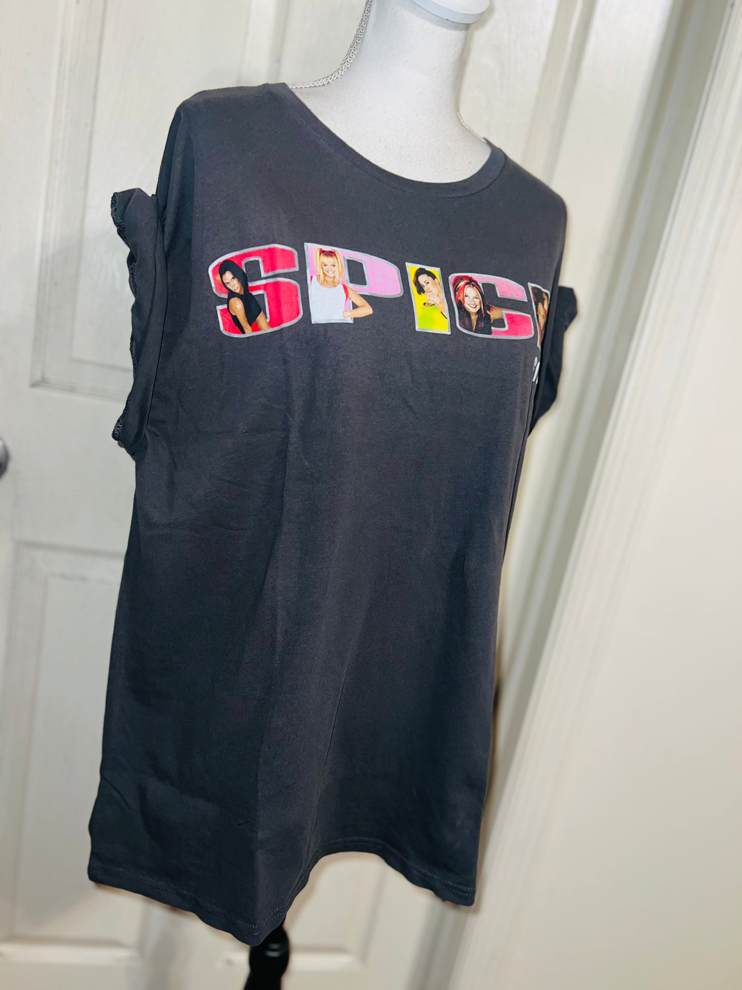 Spice Girls Oversized Distressed Tee