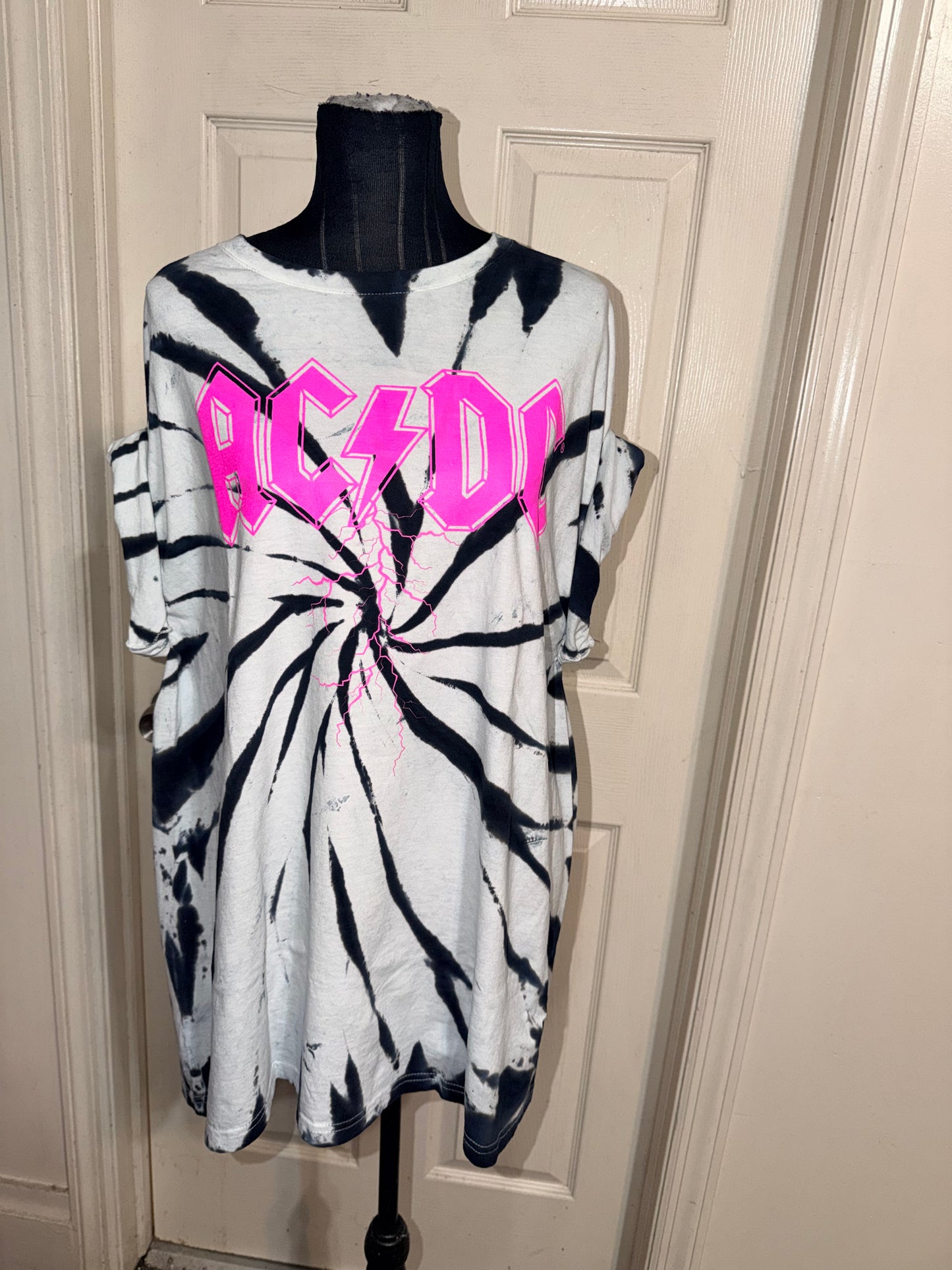 AC/DC Oversized Distressed Tee