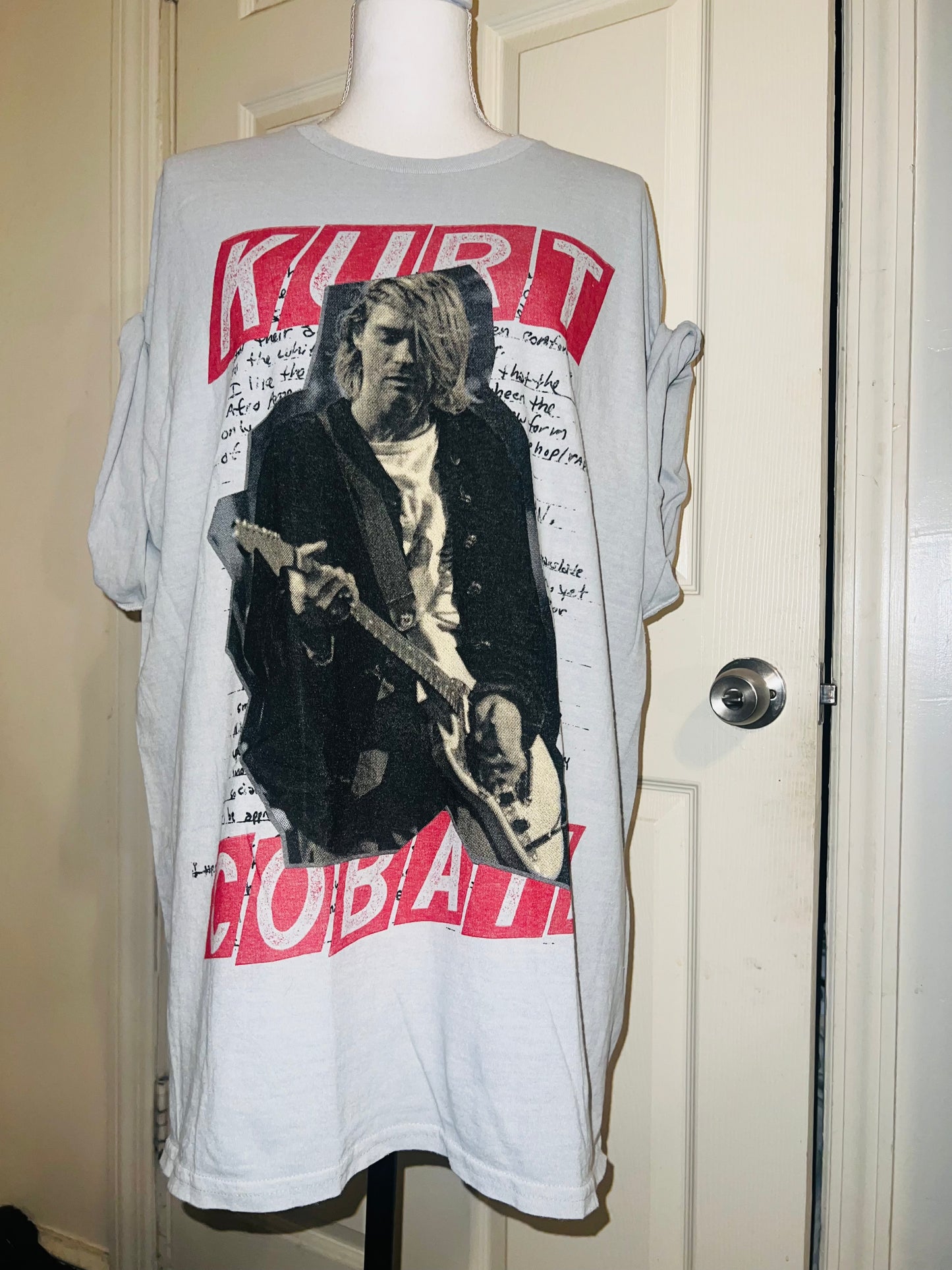 Kurt Cobain Oversized Distressed Tee