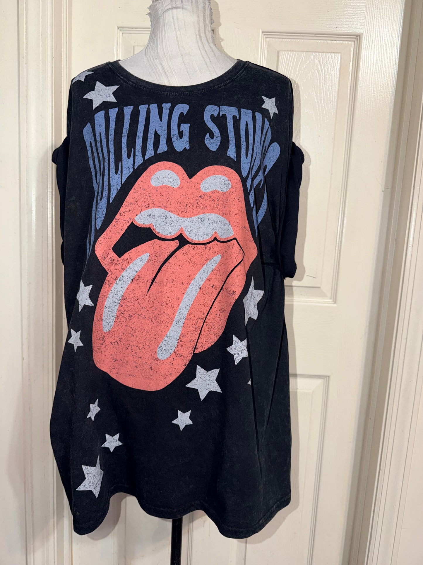 The Rolling Stones Double Sided Oversized Distressed Tee