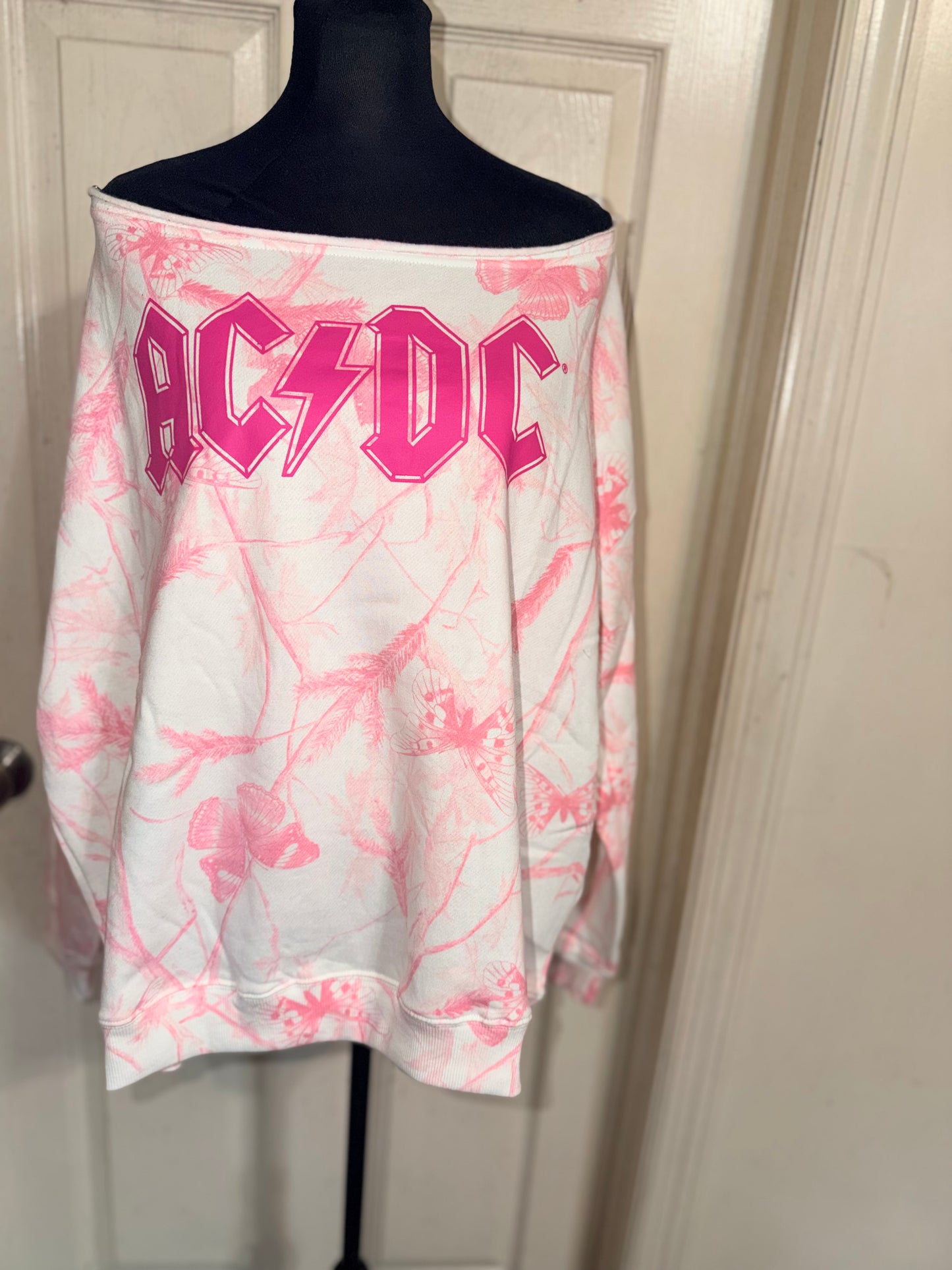 AC/DC OFTS Oversized Distressed Sweatshirt