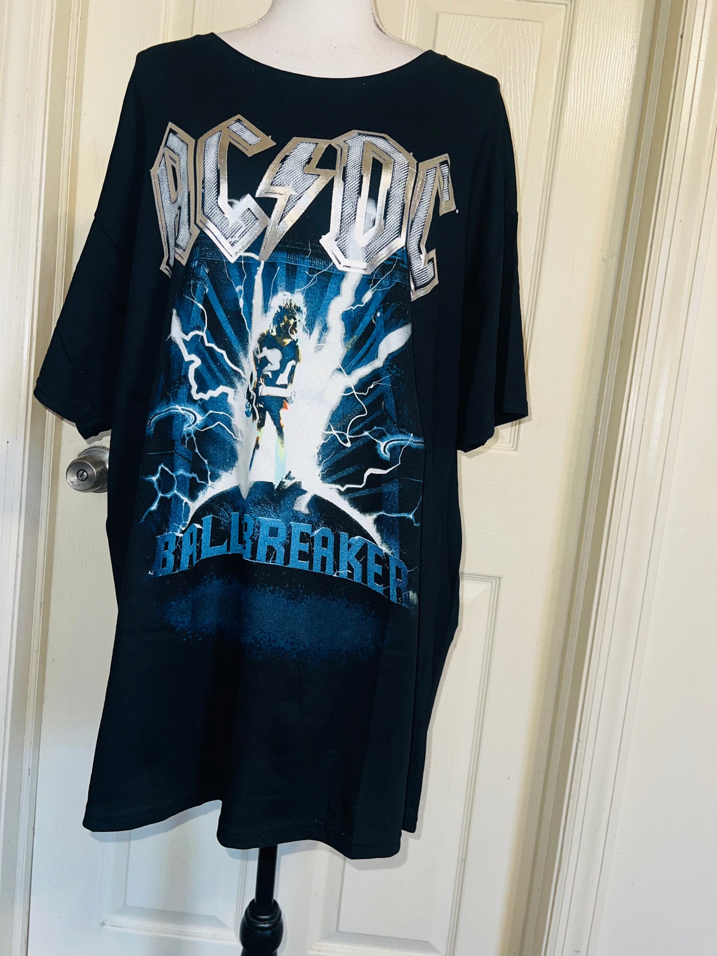 AC/DC Double Sided Oversized Distressed Tee
