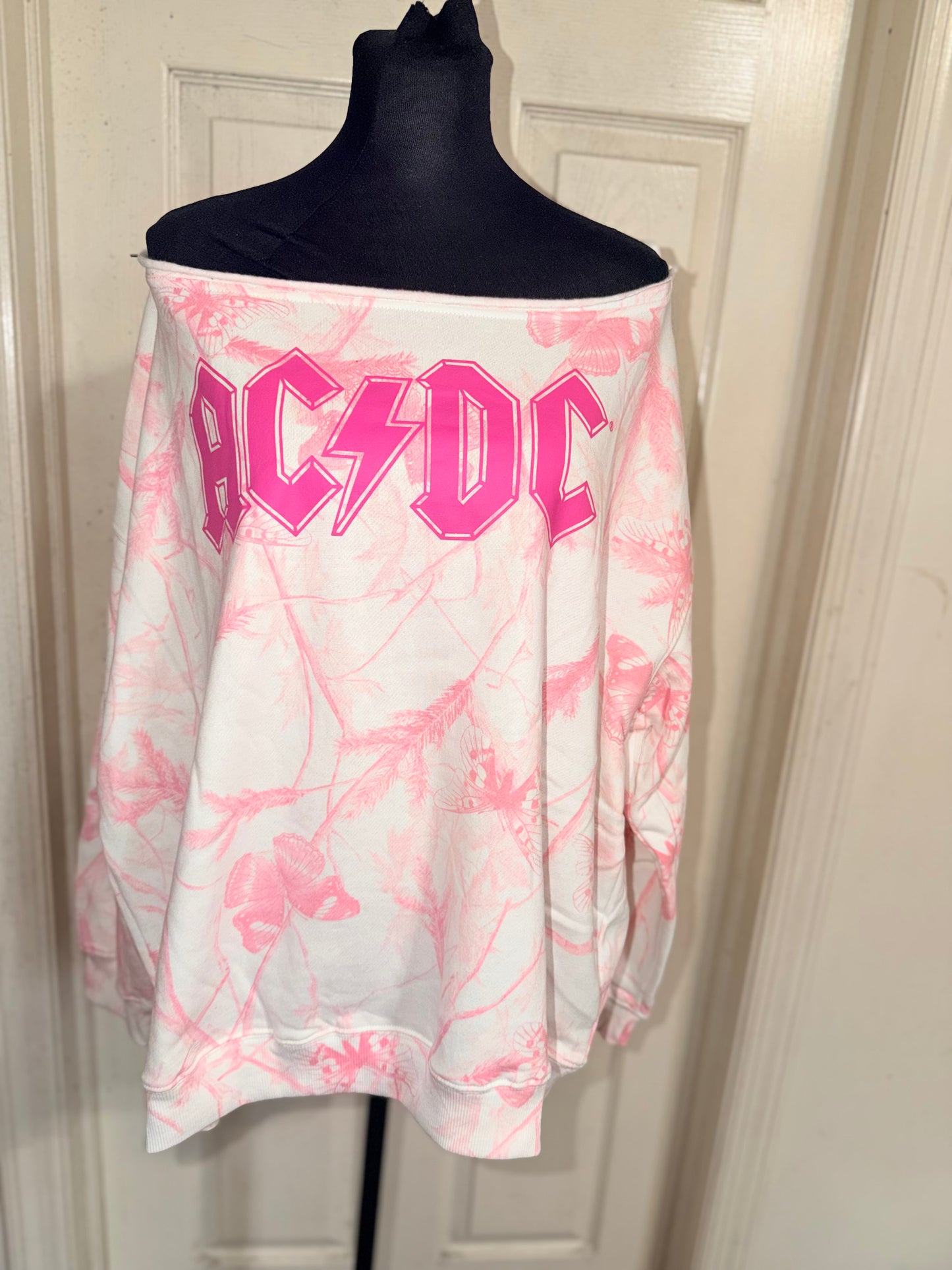 AC/DC OFTS Oversized Distressed Sweatshirt
