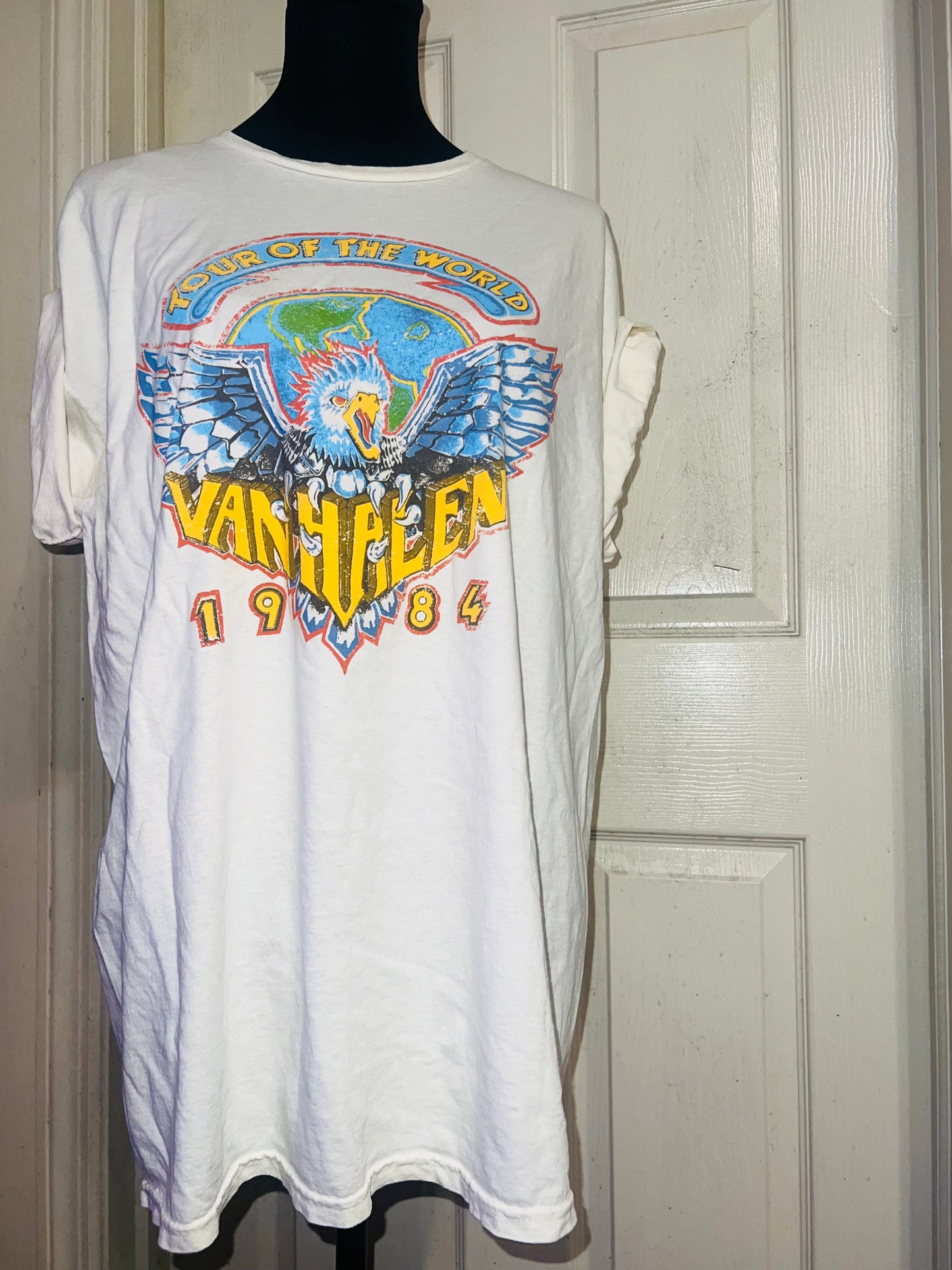 Van Halen Double Sided Oversized Distressed Tee