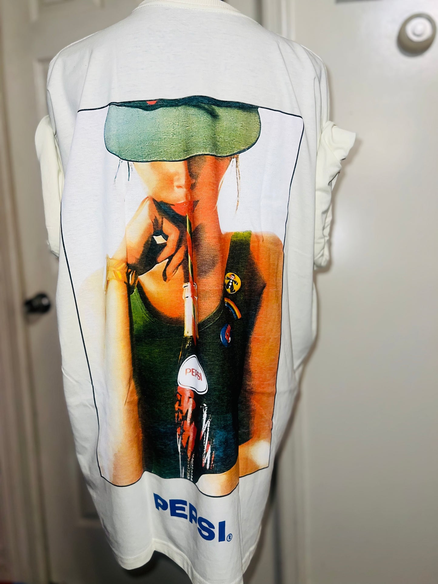 Pepsi Double Sided Oversized Distressed Tee