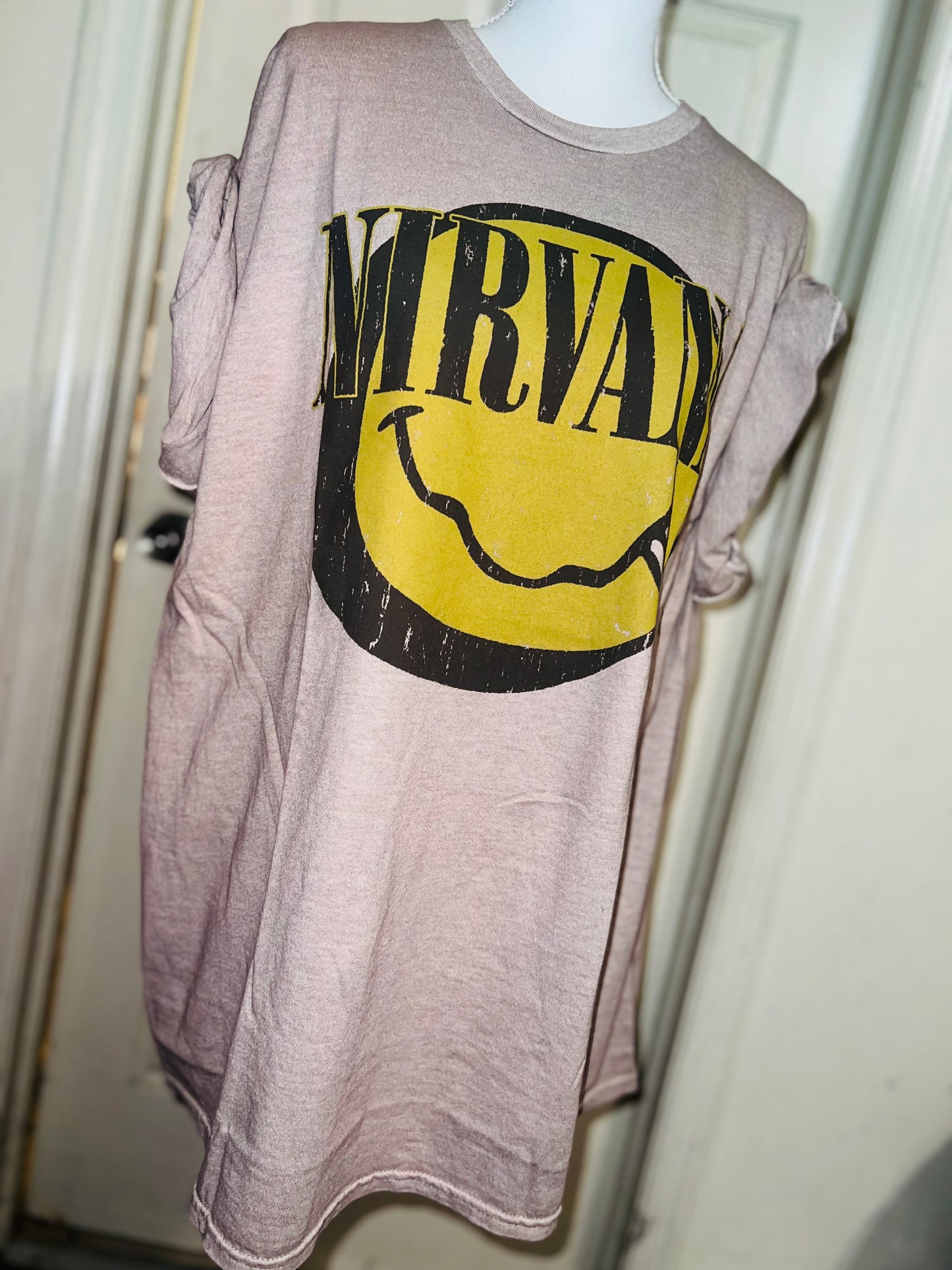 Nirvana Oversized Distressed Tee