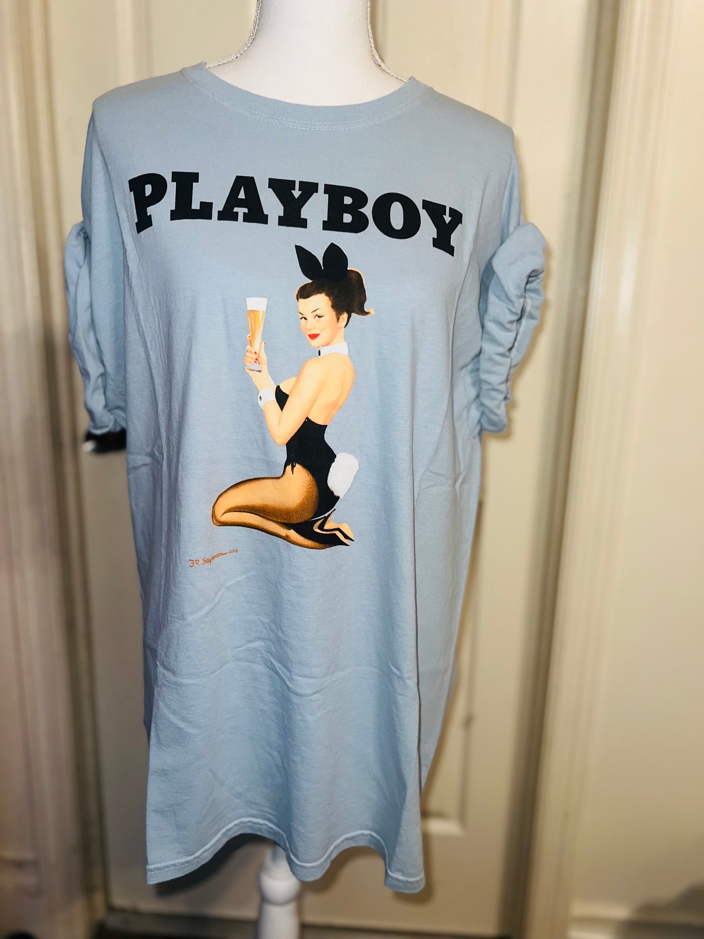 Playboy Oversized Distressed Tee