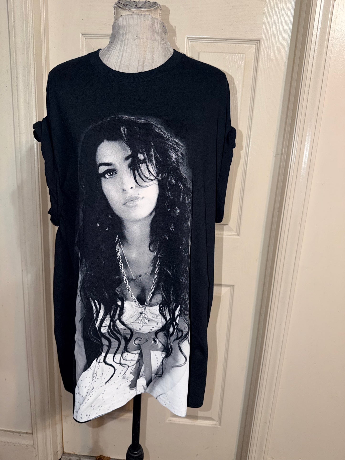 Amy Winehouse Double Sided Oversized Distressed Tee