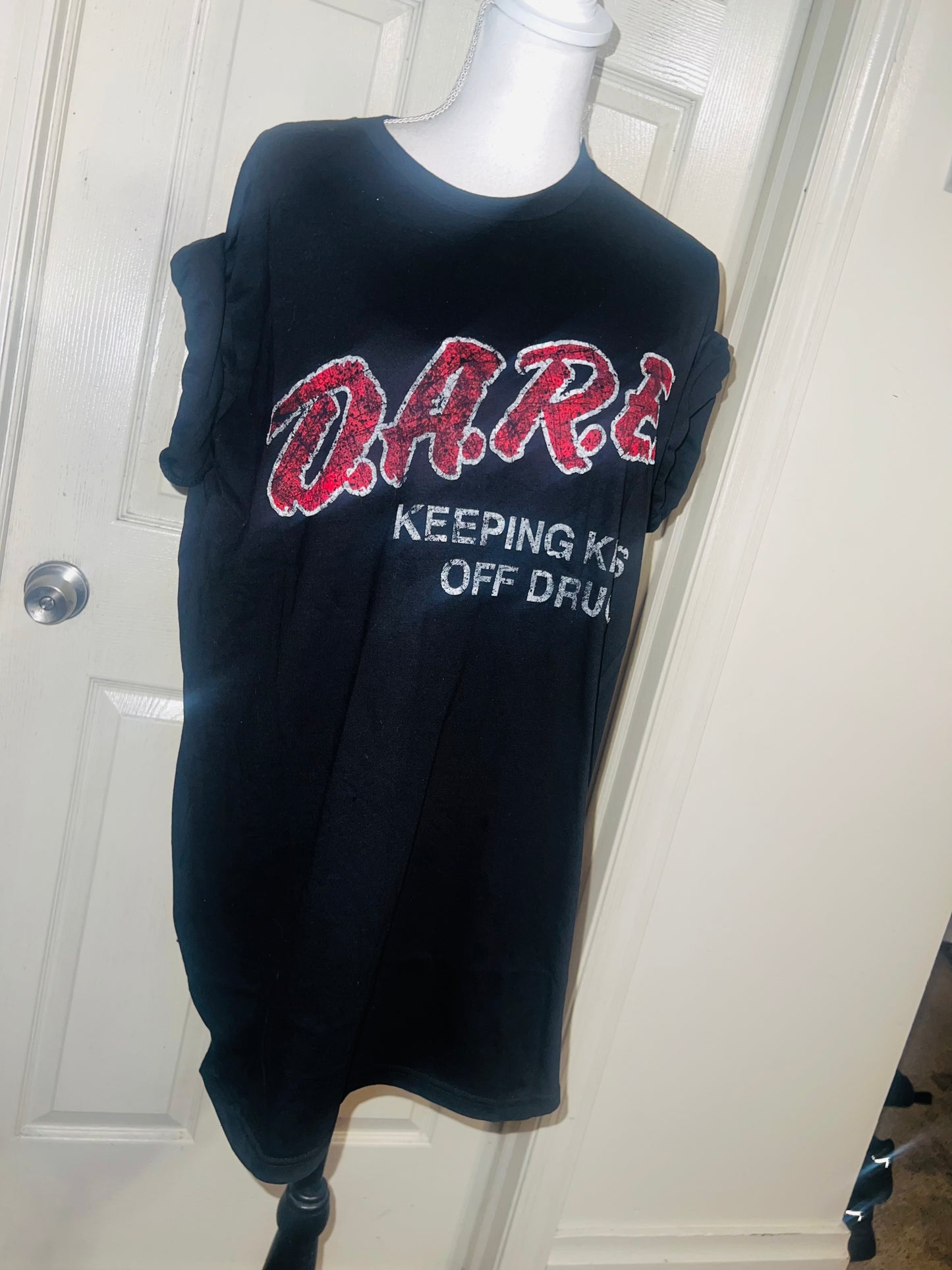 D.A.R.E. Oversized Distressed Tee