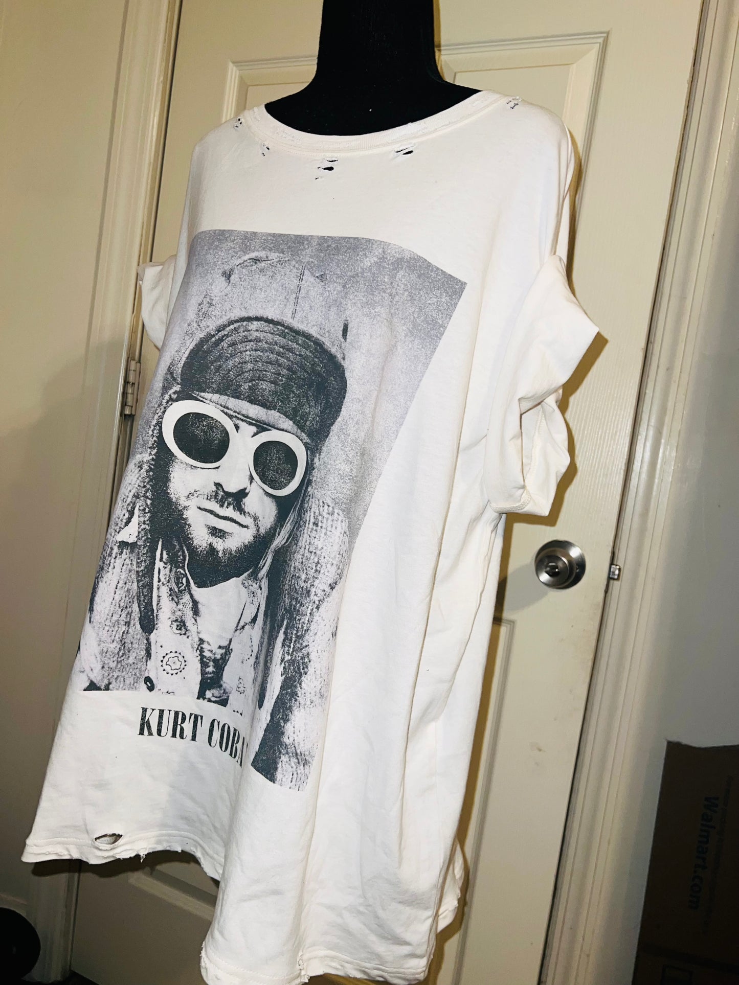 Kurt Cobain Oversized Distressed Tee