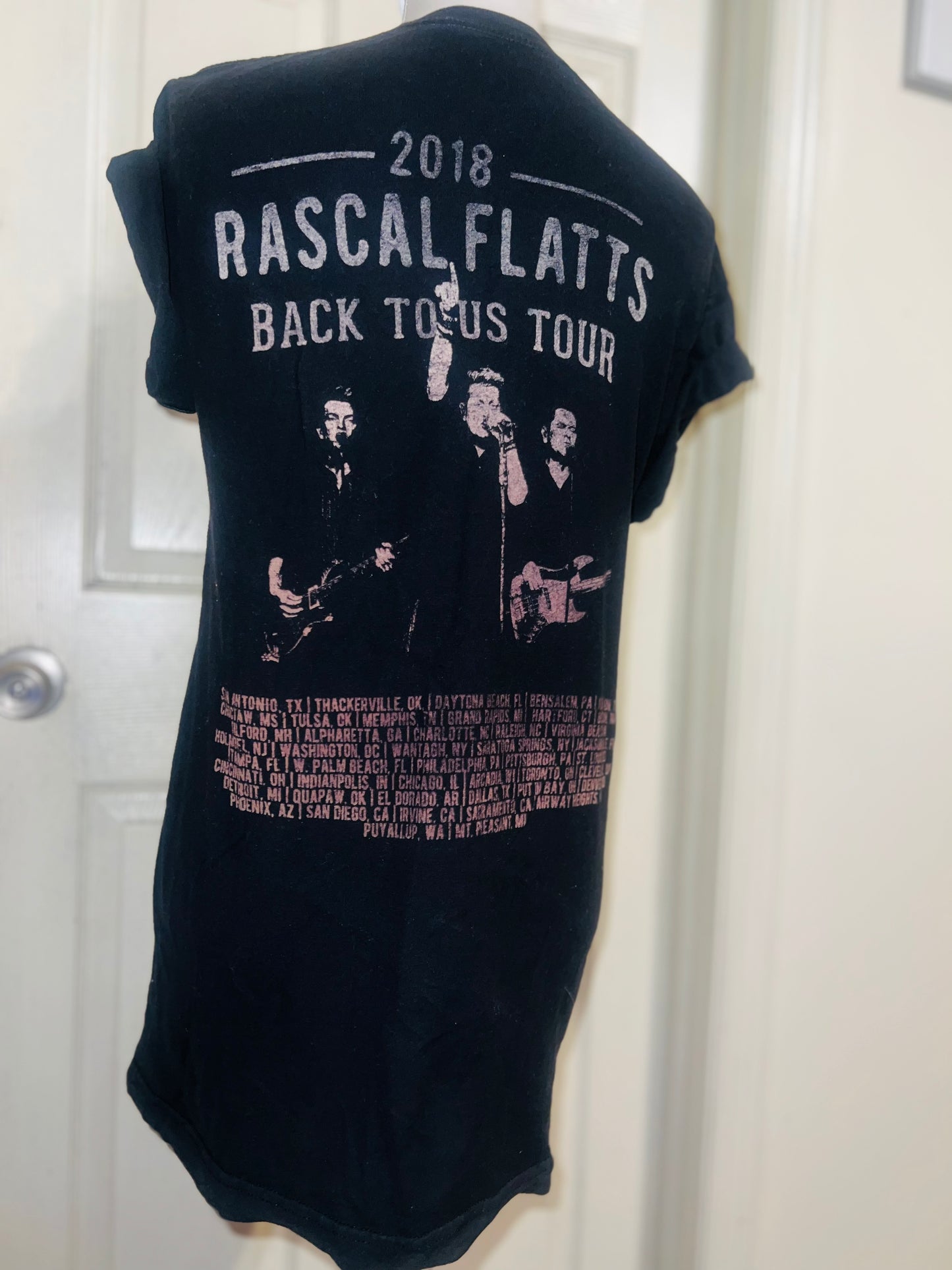 Rascal Flatts Double Sided Oversized Distressed Tee