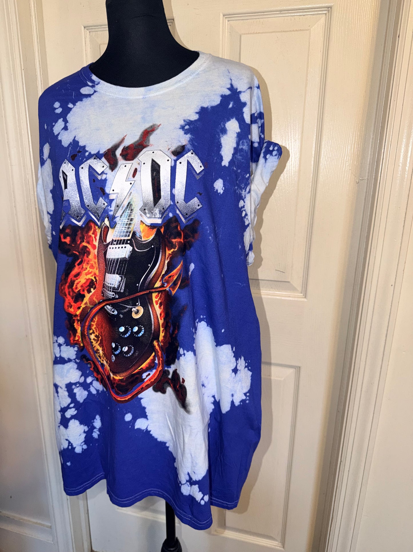 AC/DC Oversized Distressed Tee