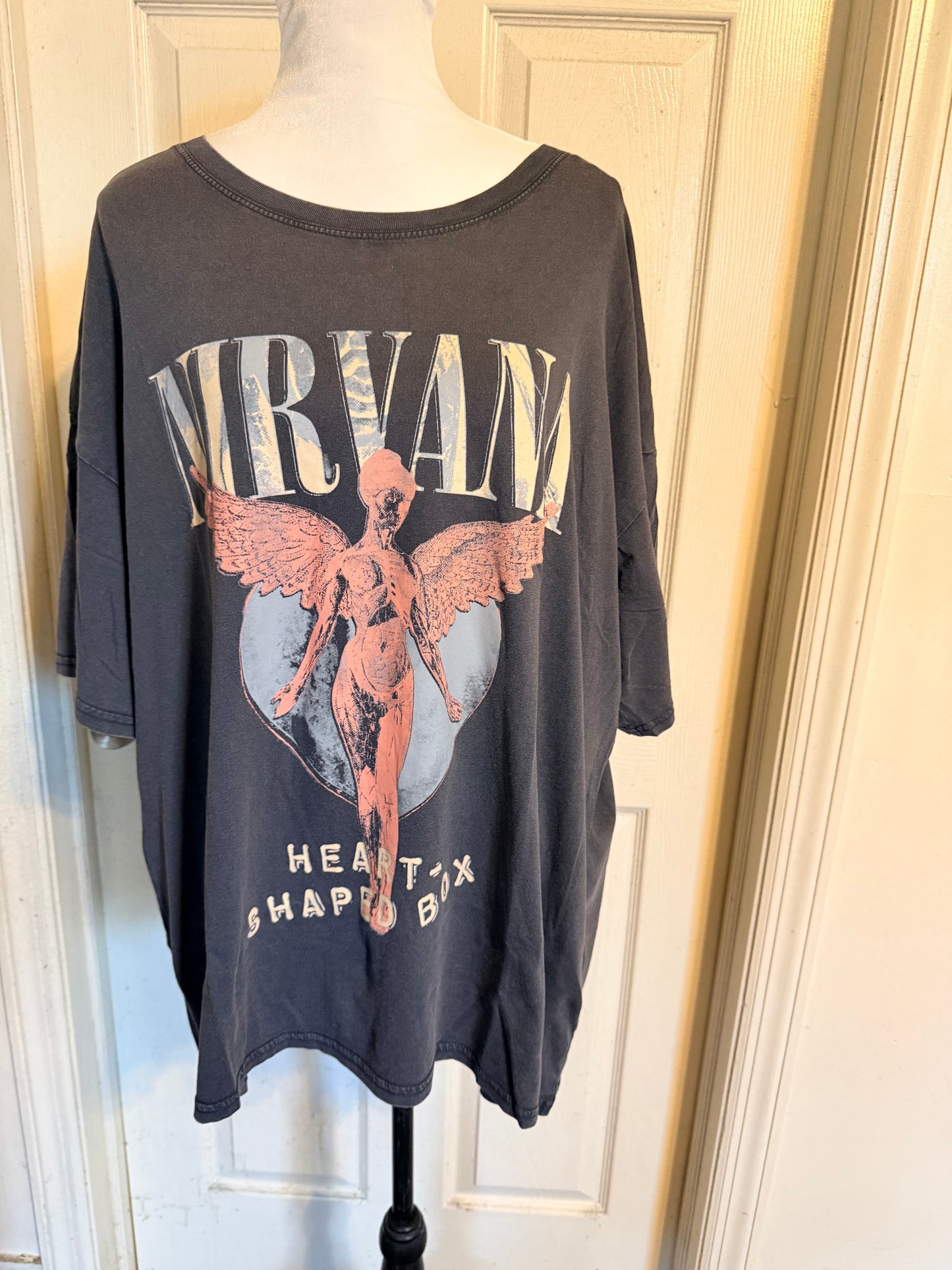 Nirvana Oversized Distressed Tee