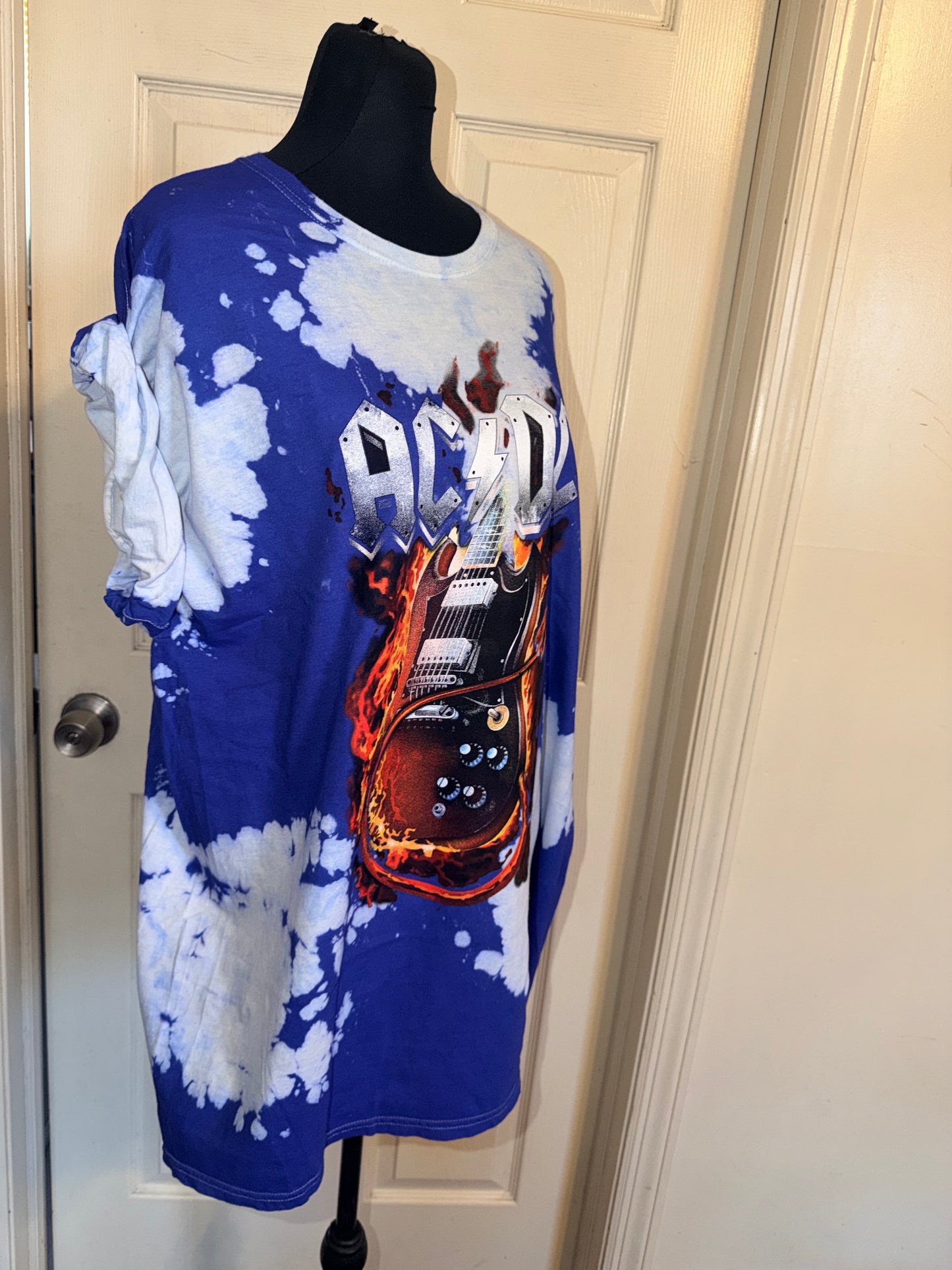 AC/DC Oversized Distressed Tee