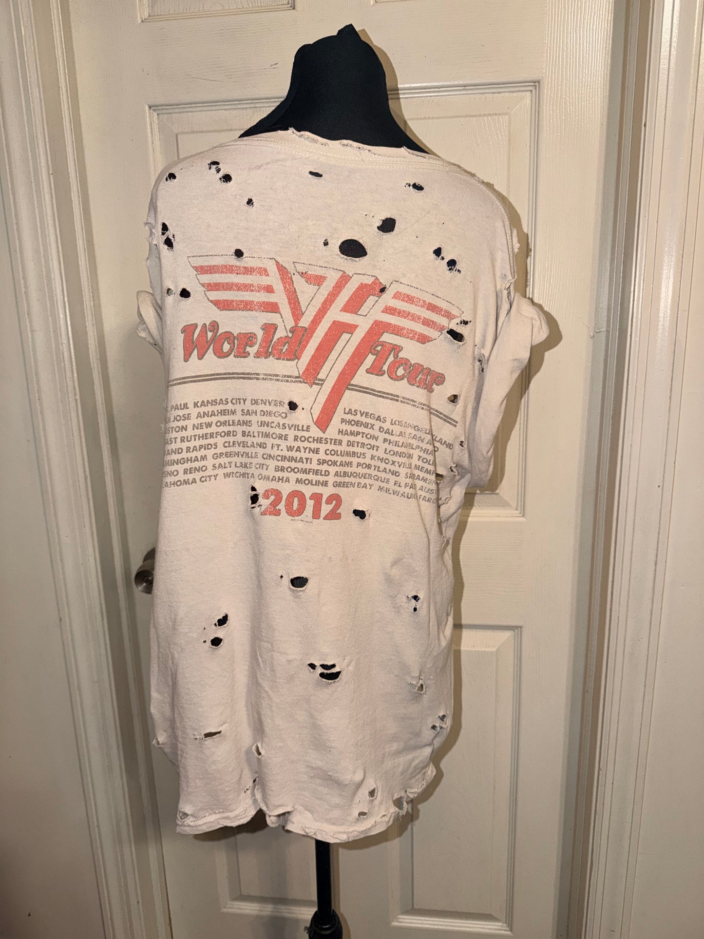 Van Halen Double Sided Oversized Distressed Tee