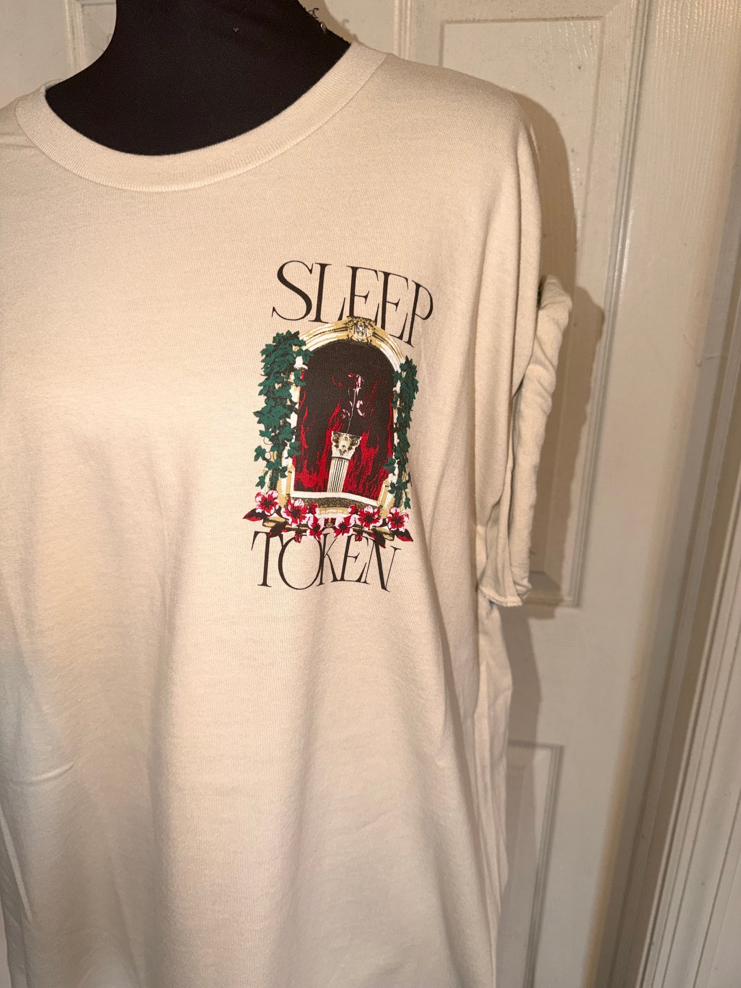 Sleep Token Double Sided Oversized Distressed Tee
