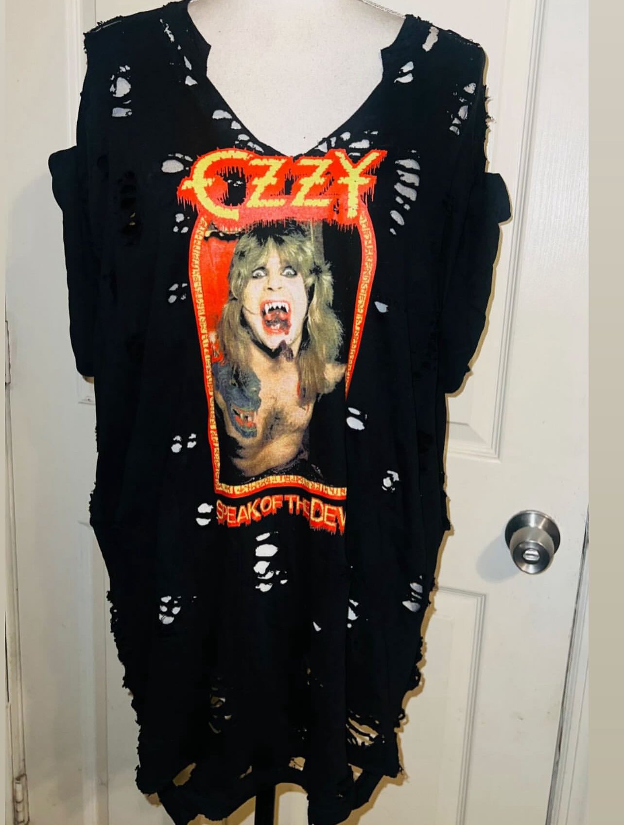 Ozzy Osbourne Double Sided Oversized Distressed Tee
