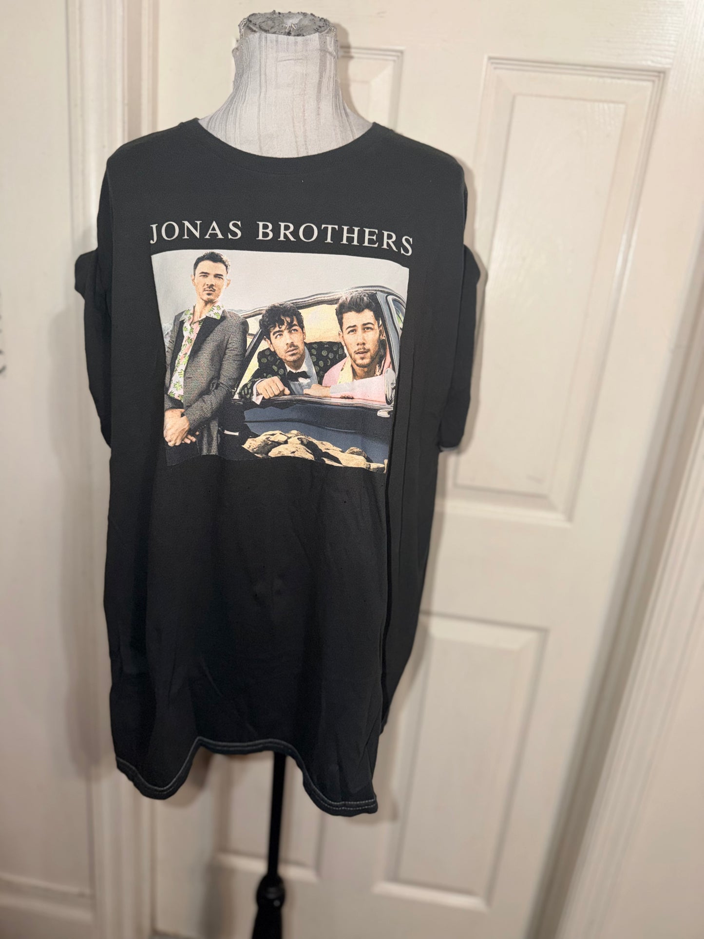 The Jonas Brothers Oversized Distressed Tee