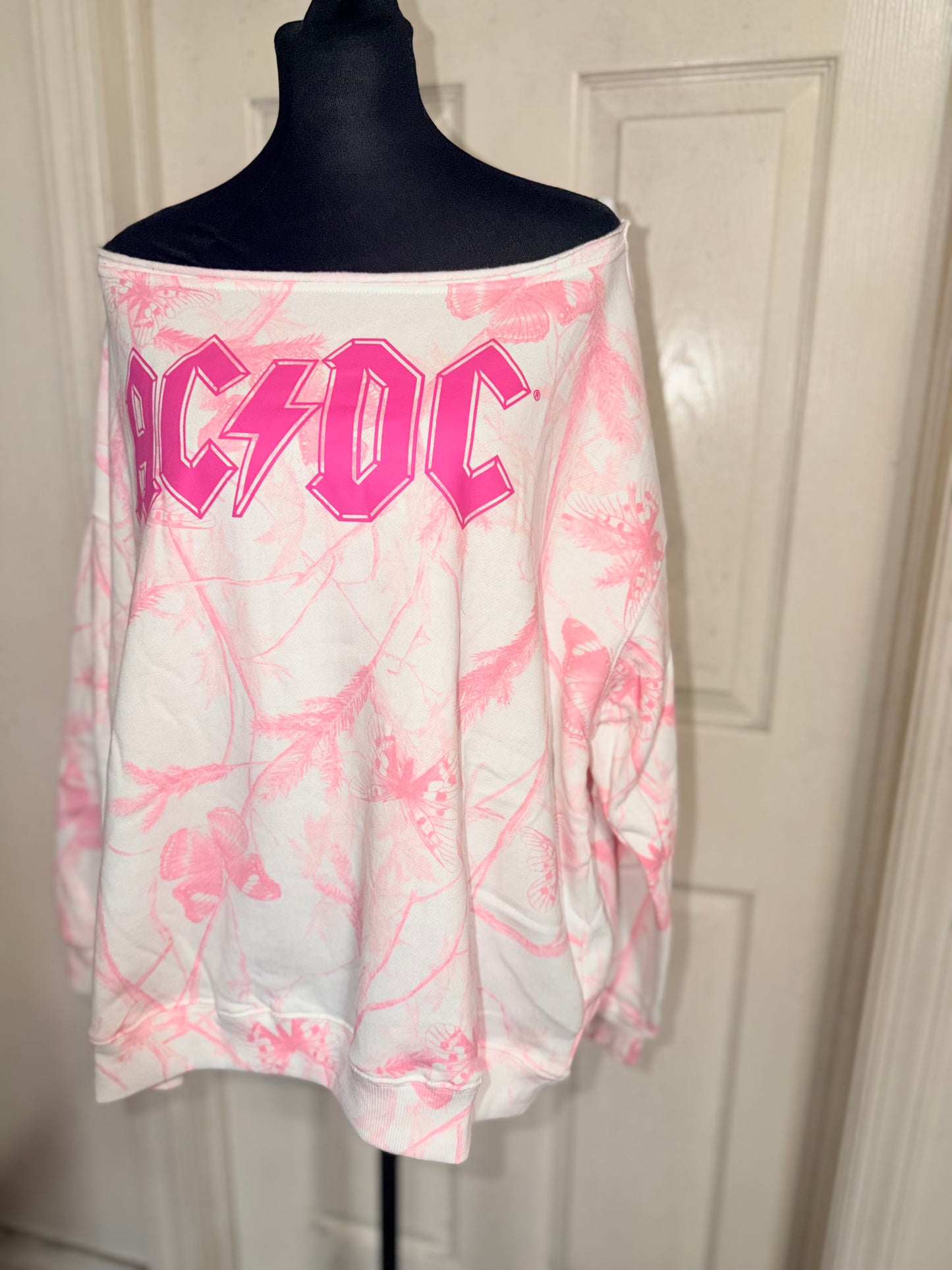 AC/DC OFTS Oversized Distressed Sweatshirt
