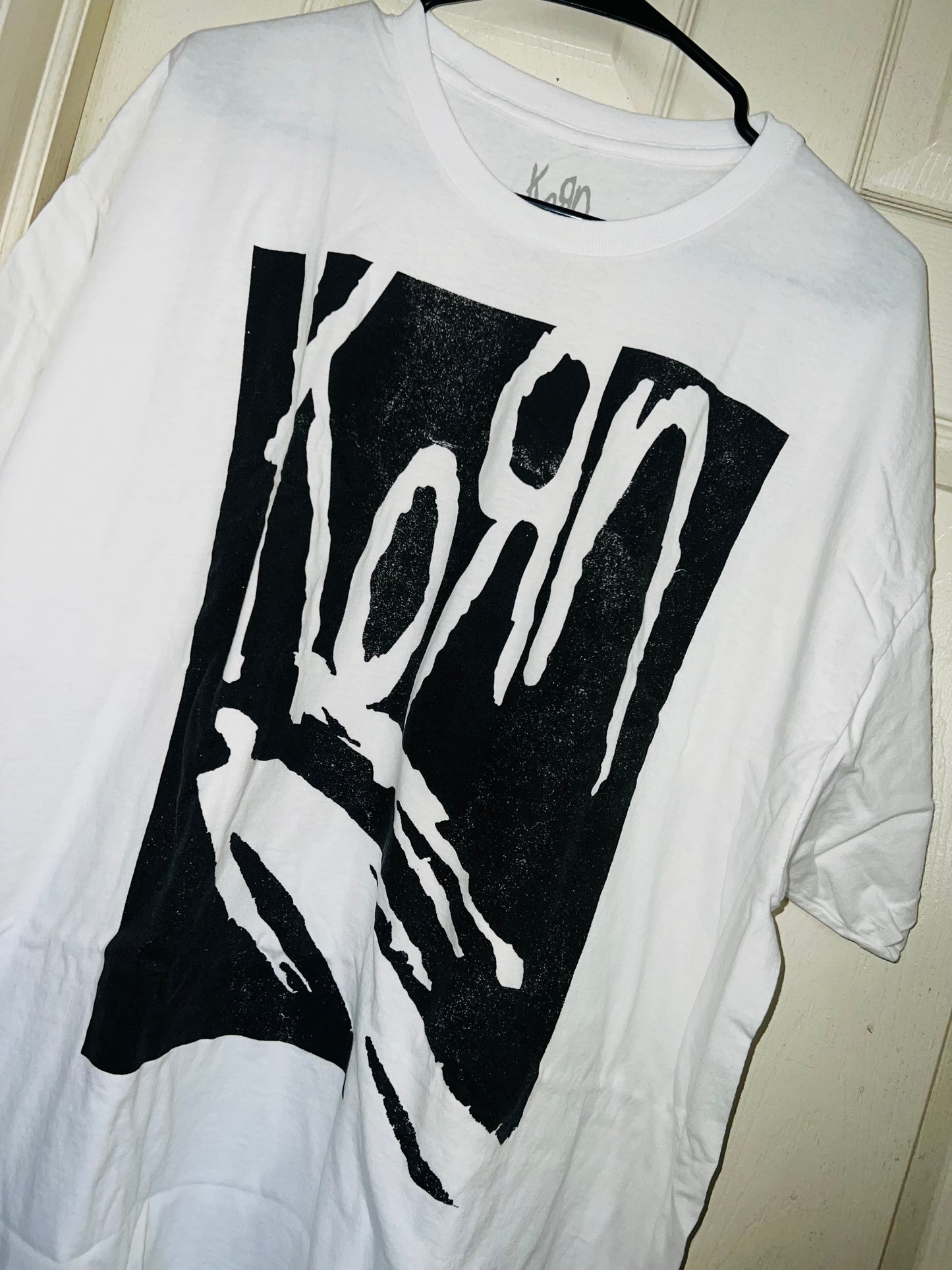 Korn Oversized Distressed T-Shirt